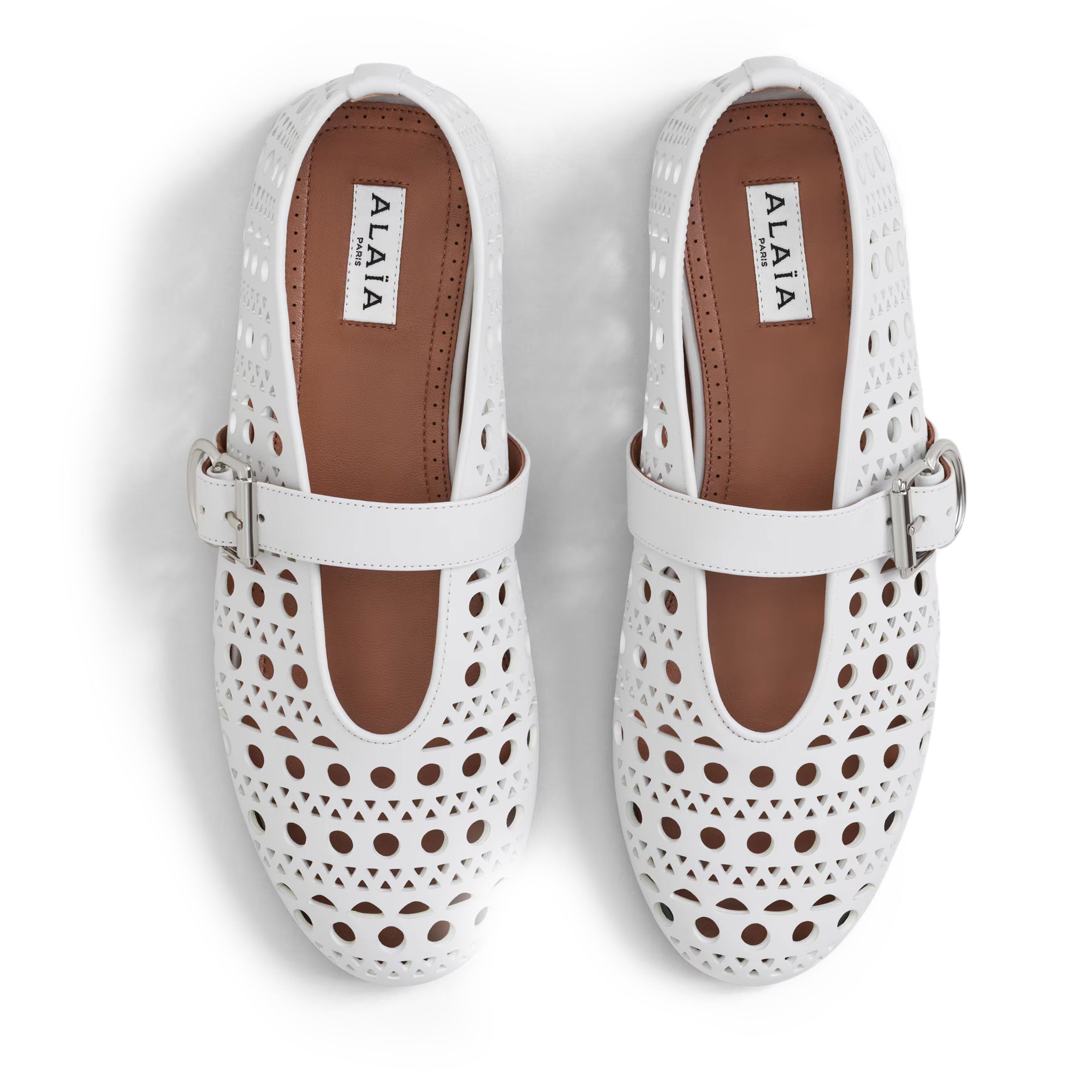 Laser Cut Ballet Flats for Women - Comfortable White Ballet Shoes | Perfect for Dance Class, Wedding, and Casual Wear