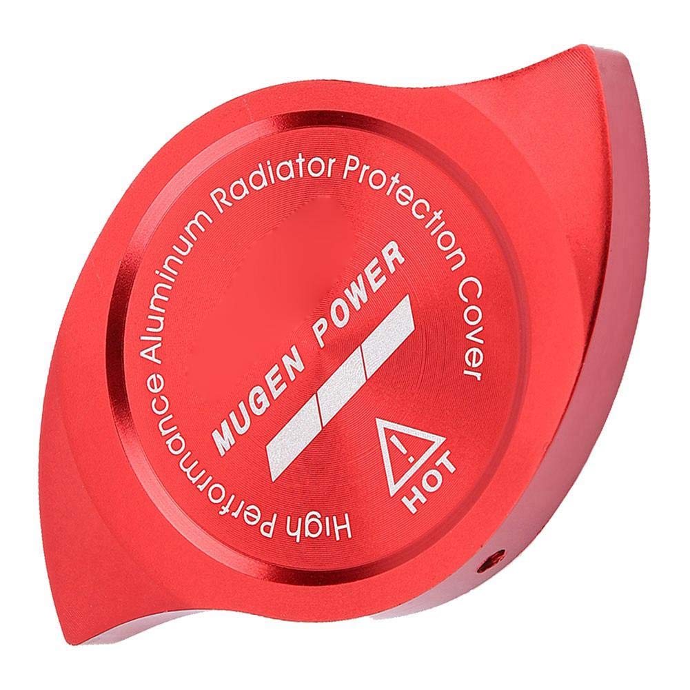Professional Aluminum Car Radiator Cover - Decorative Auto Grille Protector (Red) | Universal Fit for Most Vehicles | Perfect for Car Shows & Customization