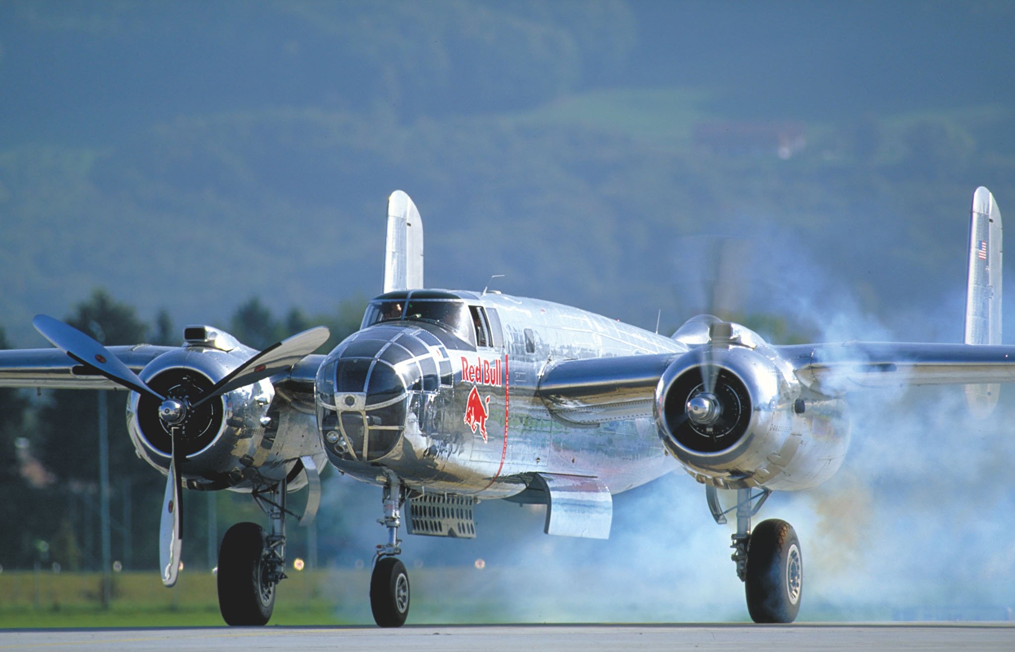 B-25J Mitchell Model Airplane - The Flying Bulls - 1:48 Scale Display & Collectible - Perfect for Aviation Enthusiasts and Model Builders