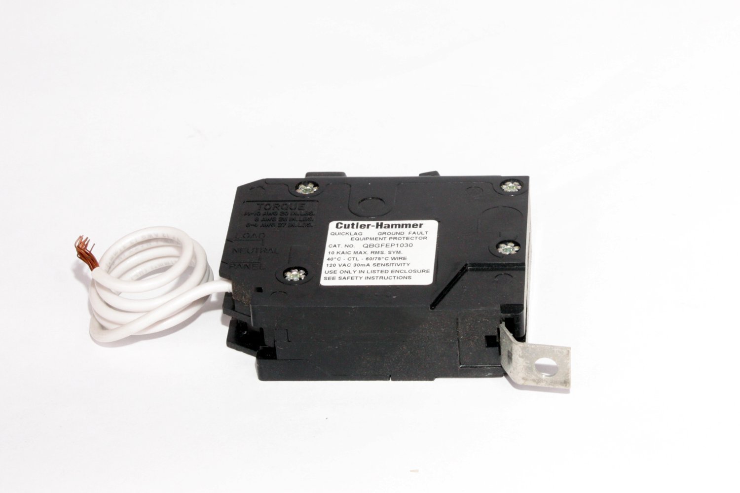 EATON CUTLER HAMMER QBGFEP1030 Bolt-On GFCI Circuit Breaker with PCB - 10kAIC, 30A, 30mA Trip - Ideal for Residential & Commercial Electrical Panels, Pool Equipment, and Outdoor Power Protection