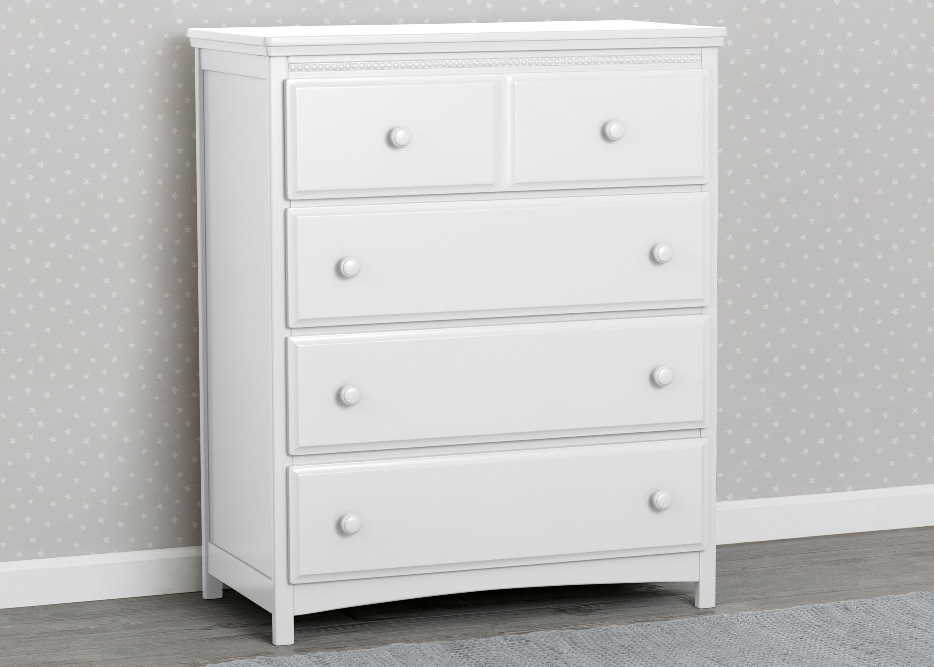 Emerson 4-Drawer Wooden Dresser - Solid Wood Chest of Drawers for Bedroom Storage & Organization | Perfect for Master Bedroom, Guest Room or Dorm Furniture