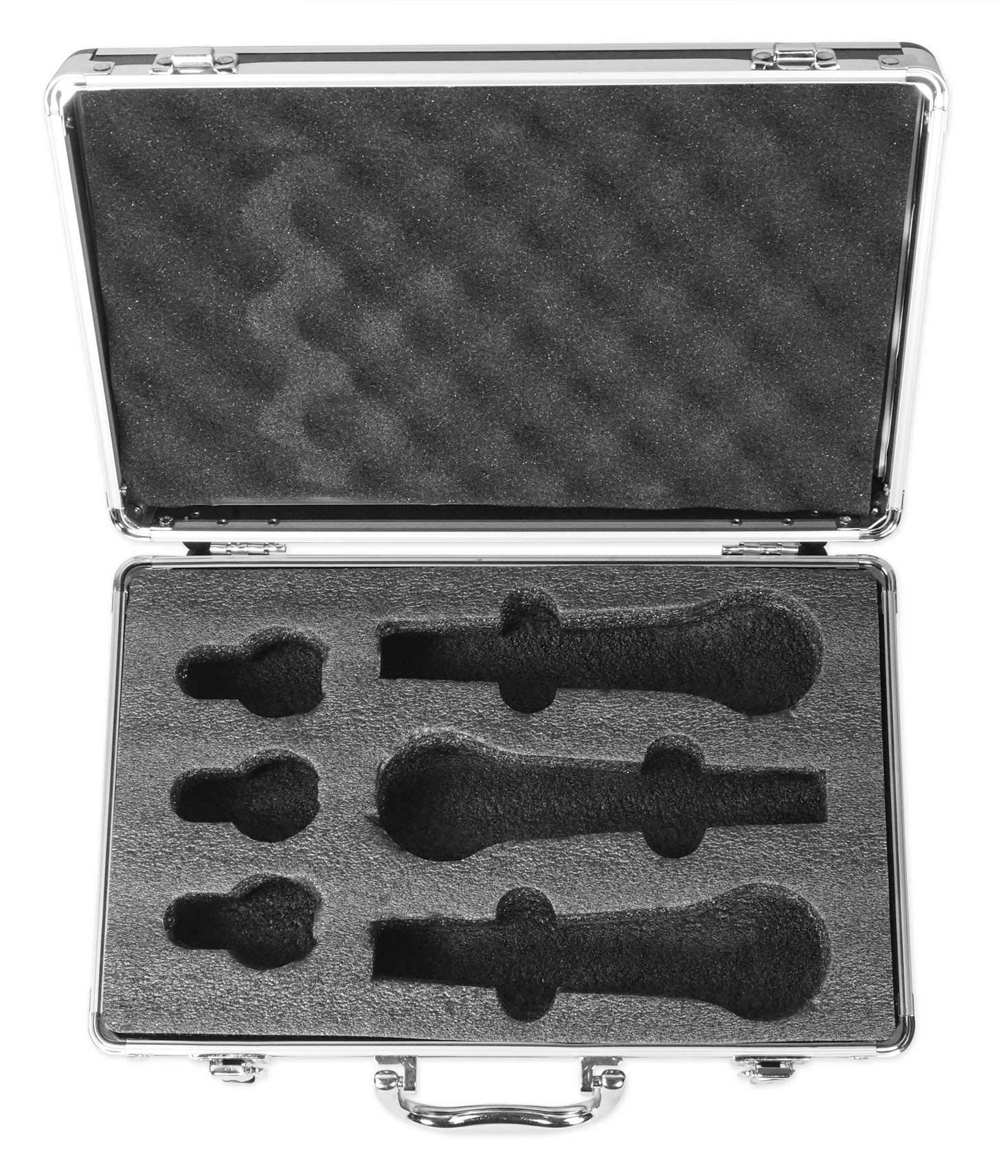 Rockville 3-Pack Professional Metal Dynamic Microphones with Carrying Case & Boom Stands - Perfect for Live Performances, Studio Recording & Podcasting
