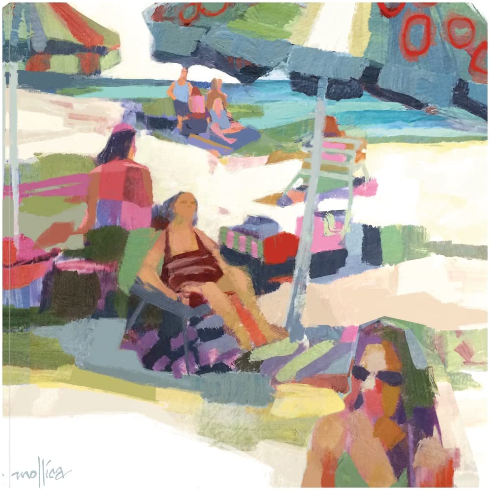 Shades of Summer Fine Art Canvas Wall Decor by Patti Mollica - 32x32 Inch Ready-to-Hang Painting for Living Room, Bedroom, Office & More - Vibrant Abstract Artwork Perfect for Home Decor, Gifts & Interior Design