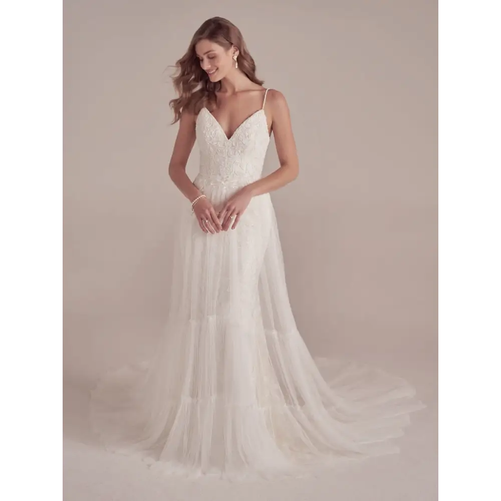 Maggie Sottero Tallurah Detachable Wedding Dress Overskirt - Elegant Bridal Skirt for A-Line Dresses | Perfect for Church Ceremonies, Beach Weddings & Formal Receptions