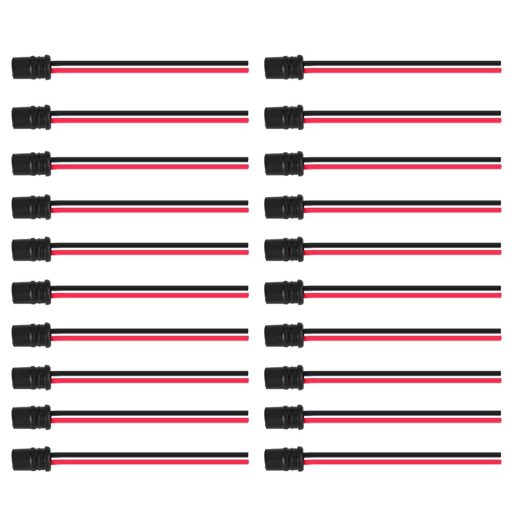 20pcs T10 W5W LED Light Bulb Extension Socket Holder - Soft Rubber Connector for Cars, Bikes, Boats - Waterproof Plug Lamp Holder with Stand Mount & Umbrella Holder - Perfect for Vehicle Lighting, Marine Use & Outdoor Camping