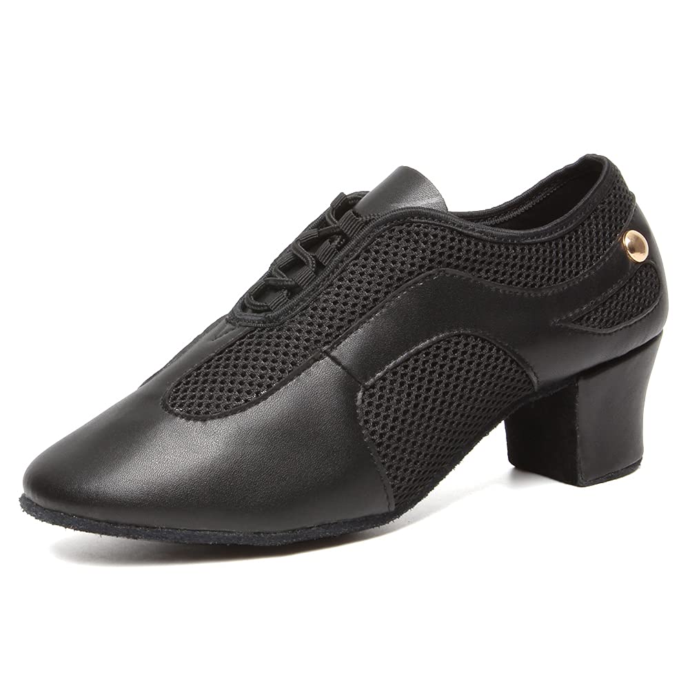 VCIXXVCE Women's Latin Dance Shoes Closed Toe Ballroom Salsa Practice Teaching Performance Shoes Breathable Modern Design Model 709 for Studio, Competition & Social Dancing