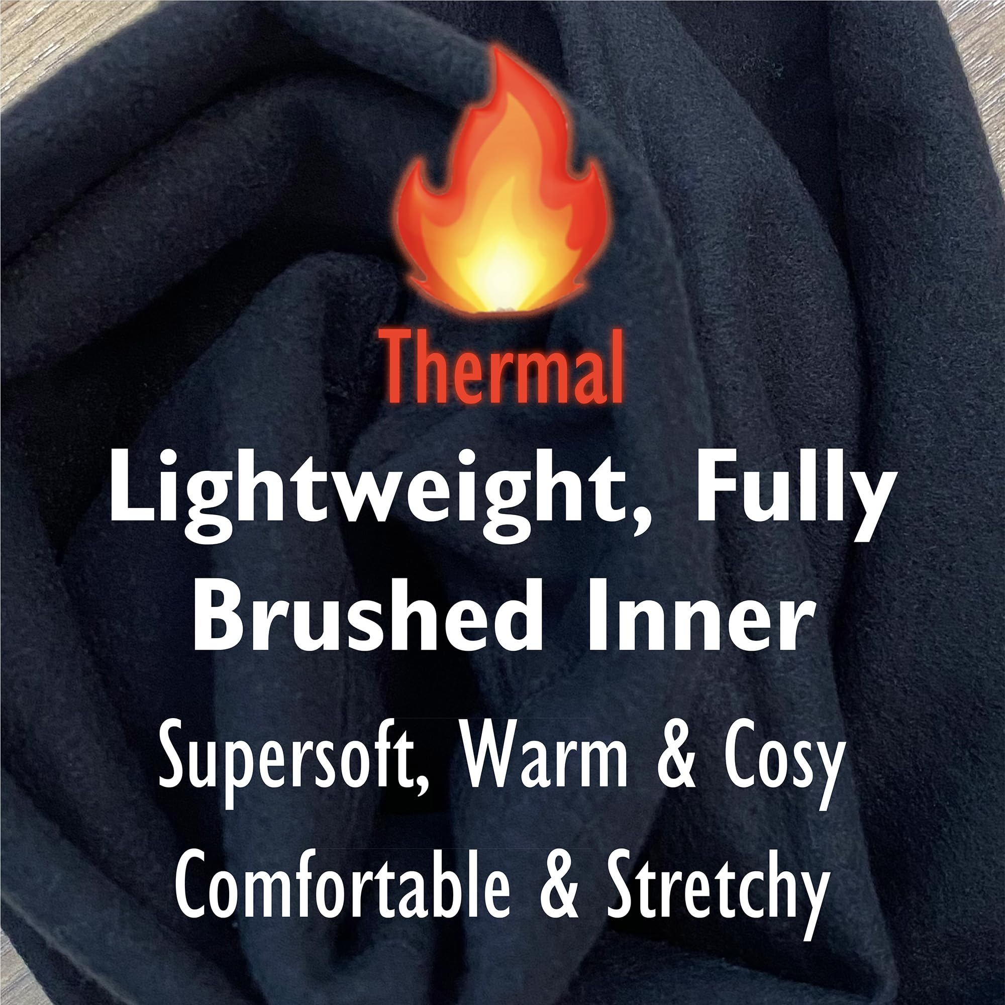 Women's Thermal Footless Tights 2-Pack - Soft, Stretchy & Warm for Yoga, Lounge & Winter