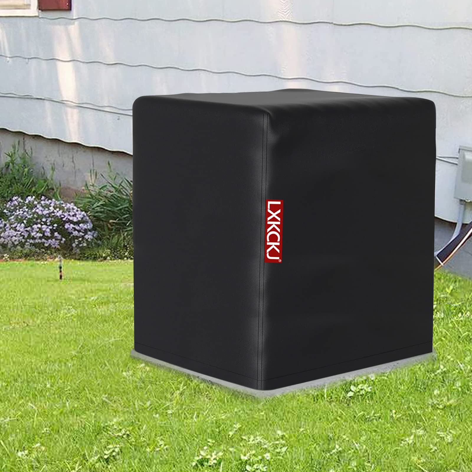 420D Waterproof Air Conditioner Cover for Outside Units - Durable Winter Protection Cover for Window AC, HVAC & Condenser Units (28''L x 28''W x 32''H, Black) - Perfect for Home, Office & Seasonal Storage