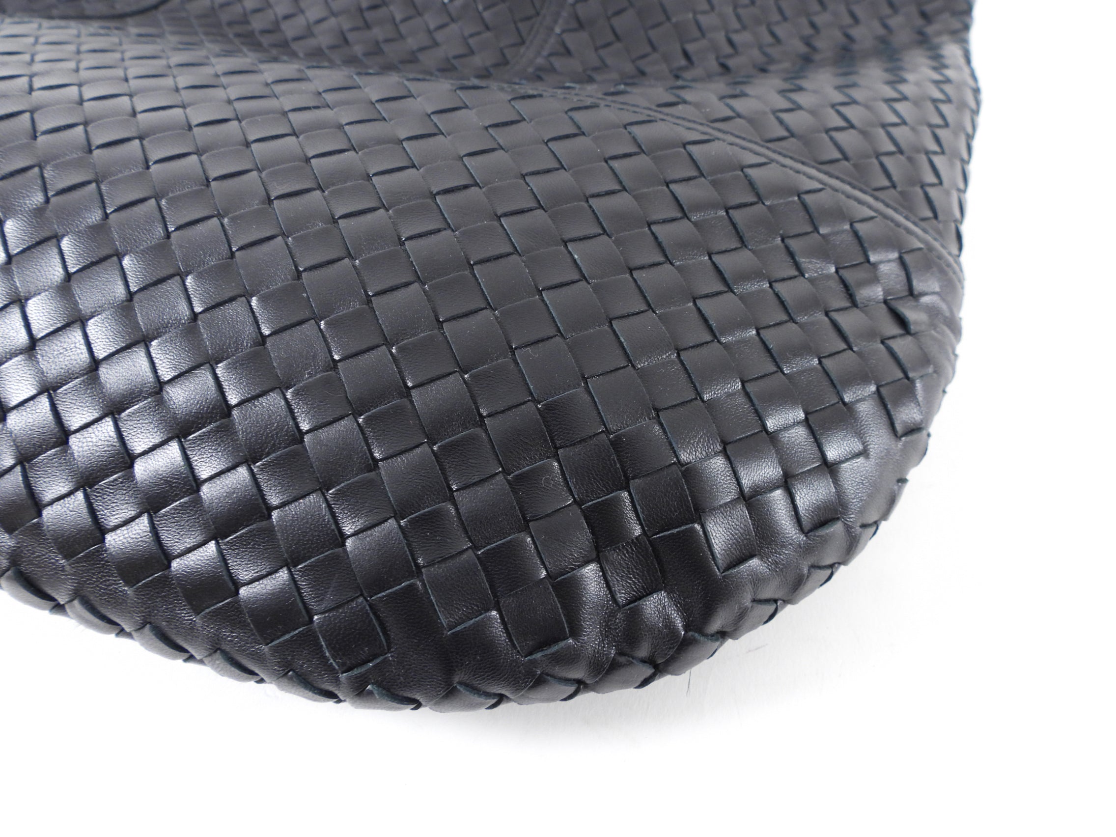 Bottega Veneta Black Intrecciato Leather Large Tote Bag for Women - Luxury Designer Handbag for Work, Travel & Everyday Use