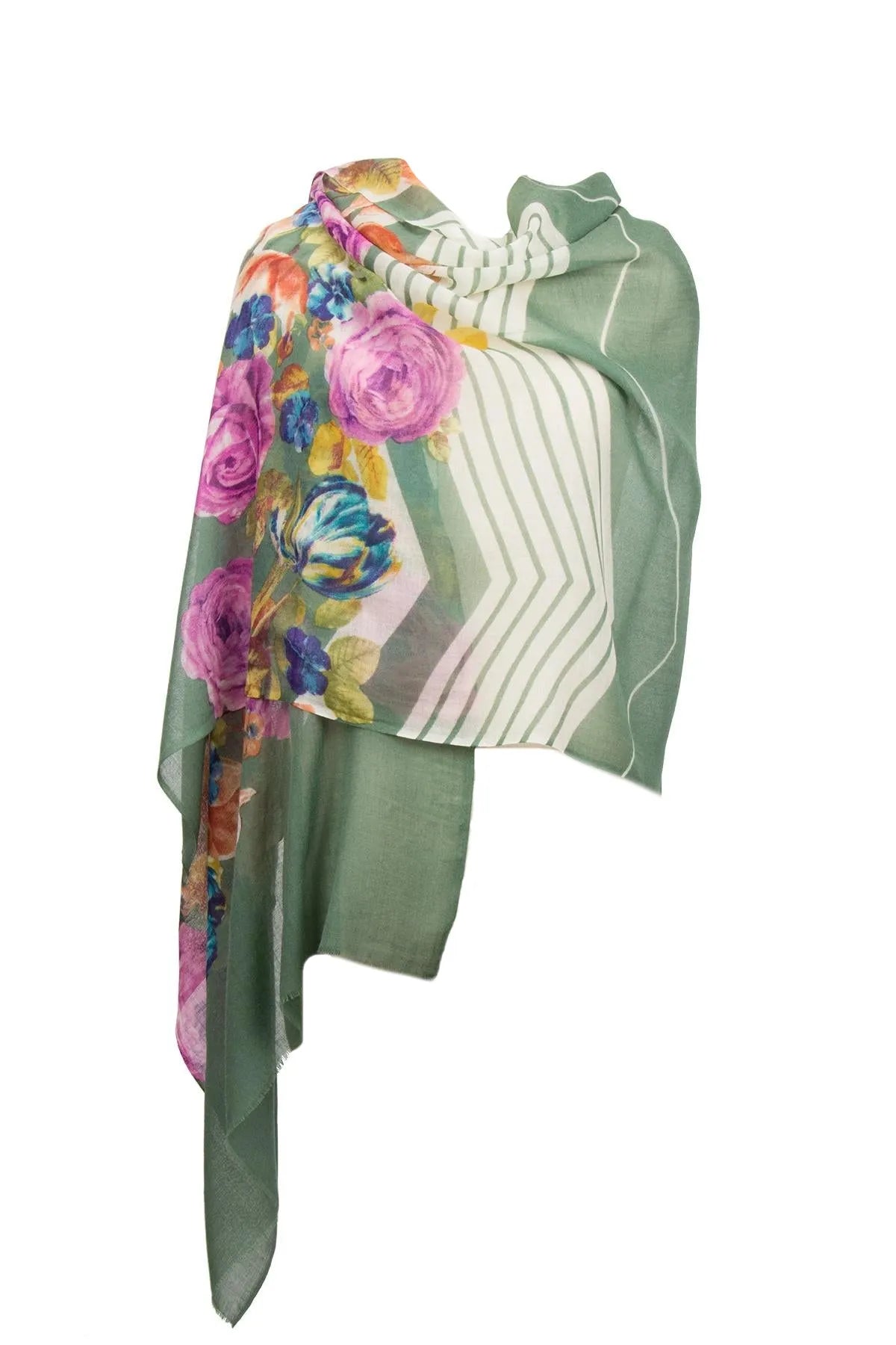 Luxury Anda Wool & Silk Scarf - Soft Winter Fashion Accessory for Women - Perfect for Office, Travel and Special Occasions
