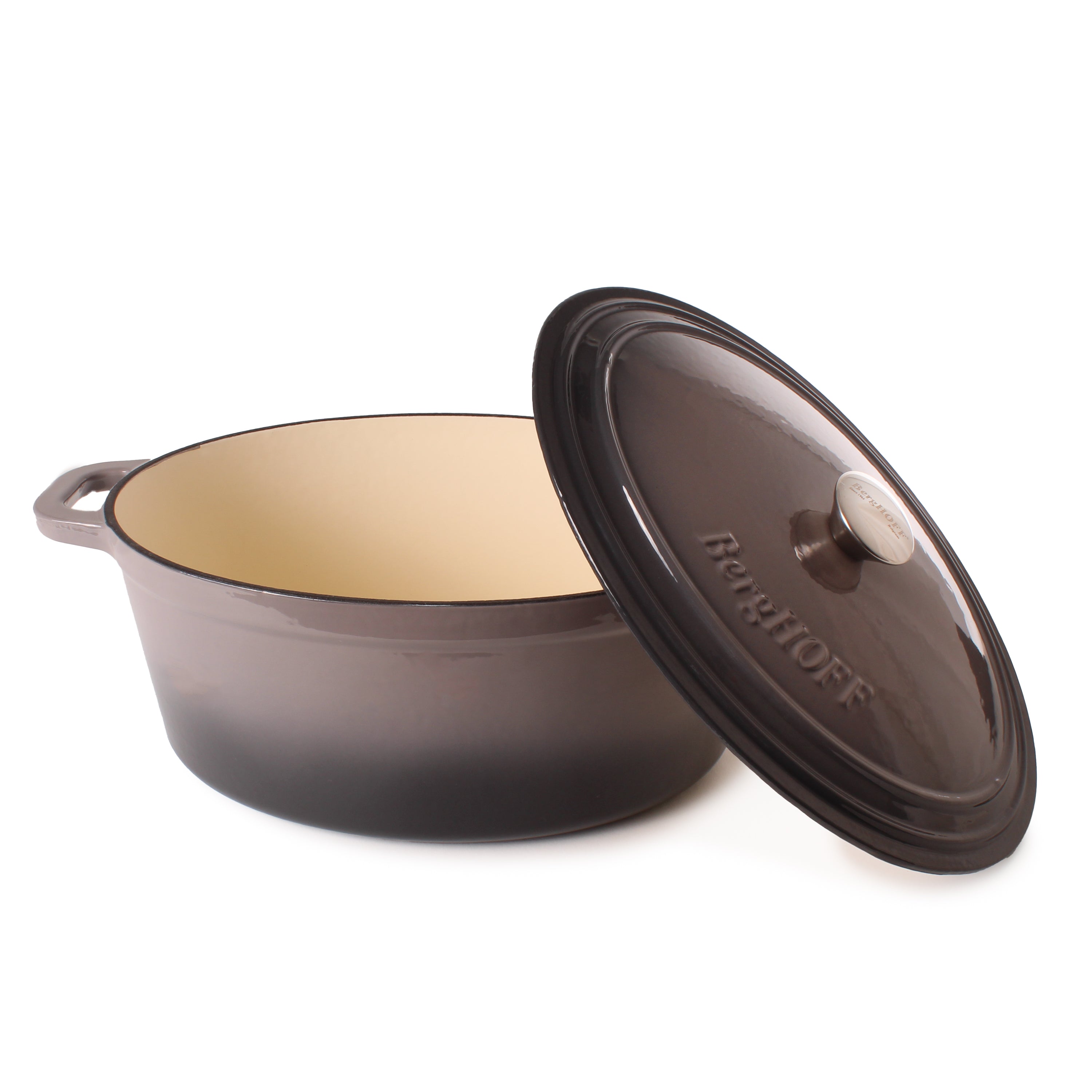 BergHOFF Neo 4-Piece Cast Iron Cookware Set with 5qt & 8qt Dutch Ovens & Matching Lids - Oven Safe, Stovetop to Table - Perfect for Braising, Stewing, Baking & Family Dinners