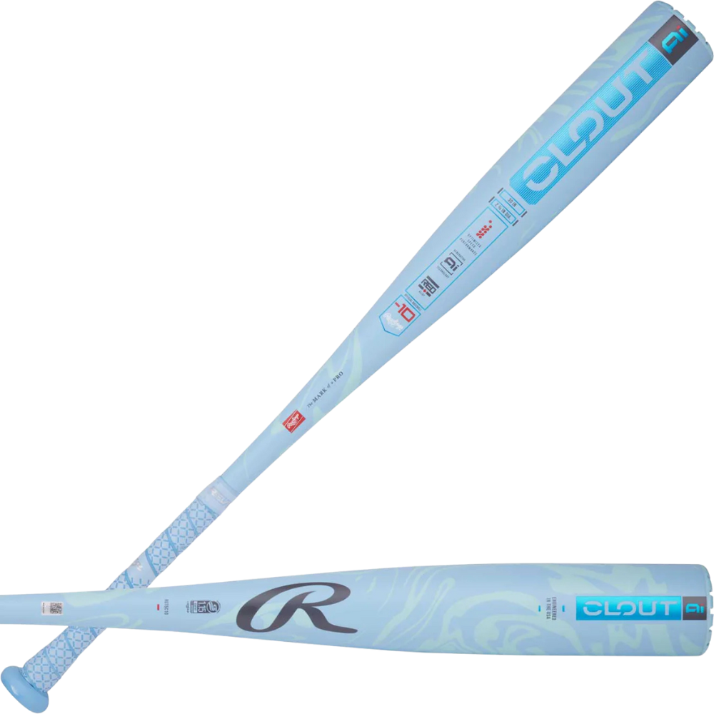 Rawlings Clout AI 2025 10 (2 3/4 Barrel) USSSA Baseball Bat RUT5C10 - Perfect for Youth Baseball Games & Training Sessions