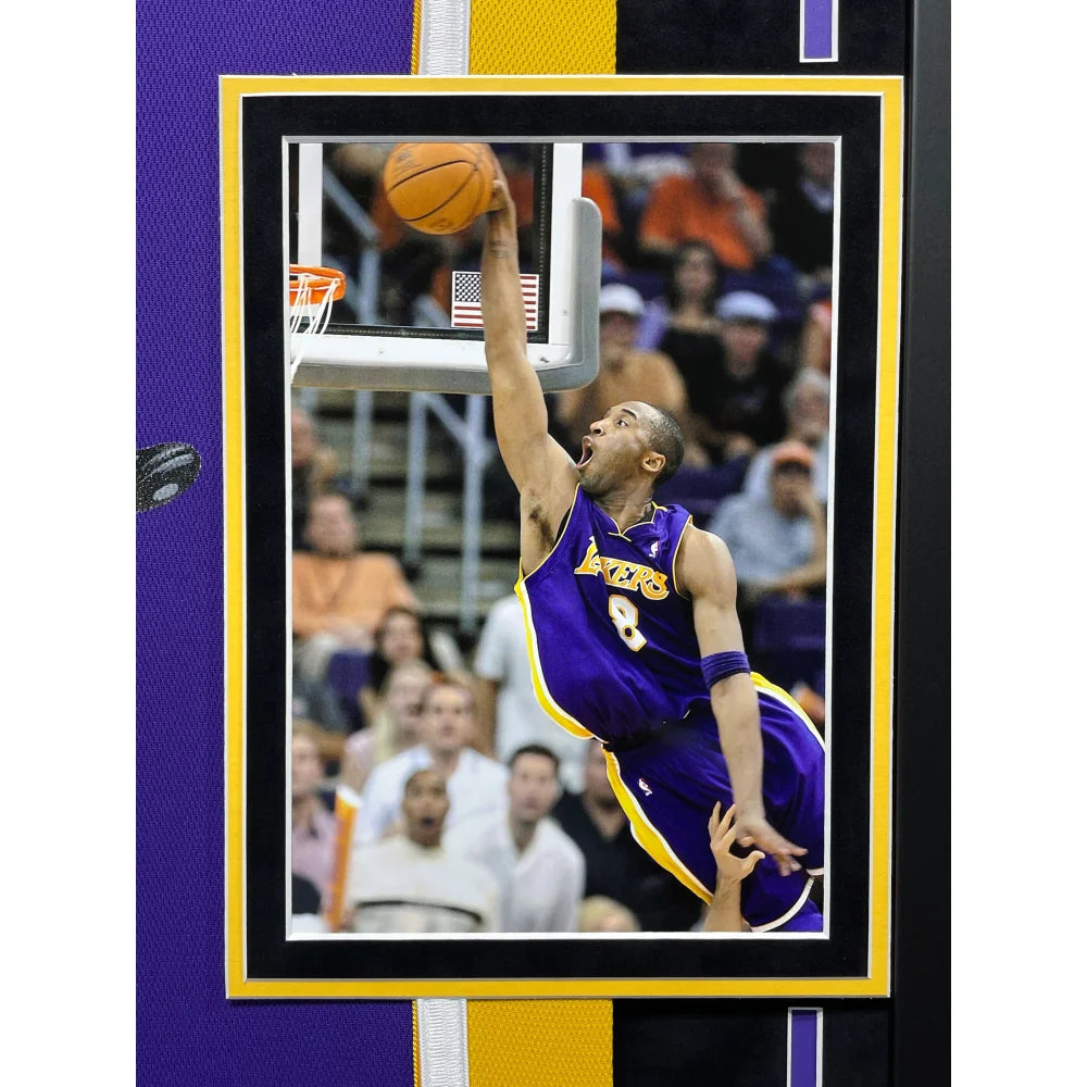 Kobe Bryant Autographed Lakers #8 Purple Nike Jersey - Framed with UDA Upper Deck COA - Perfect for Sports Memorabilia Collectors & Lakers Fans