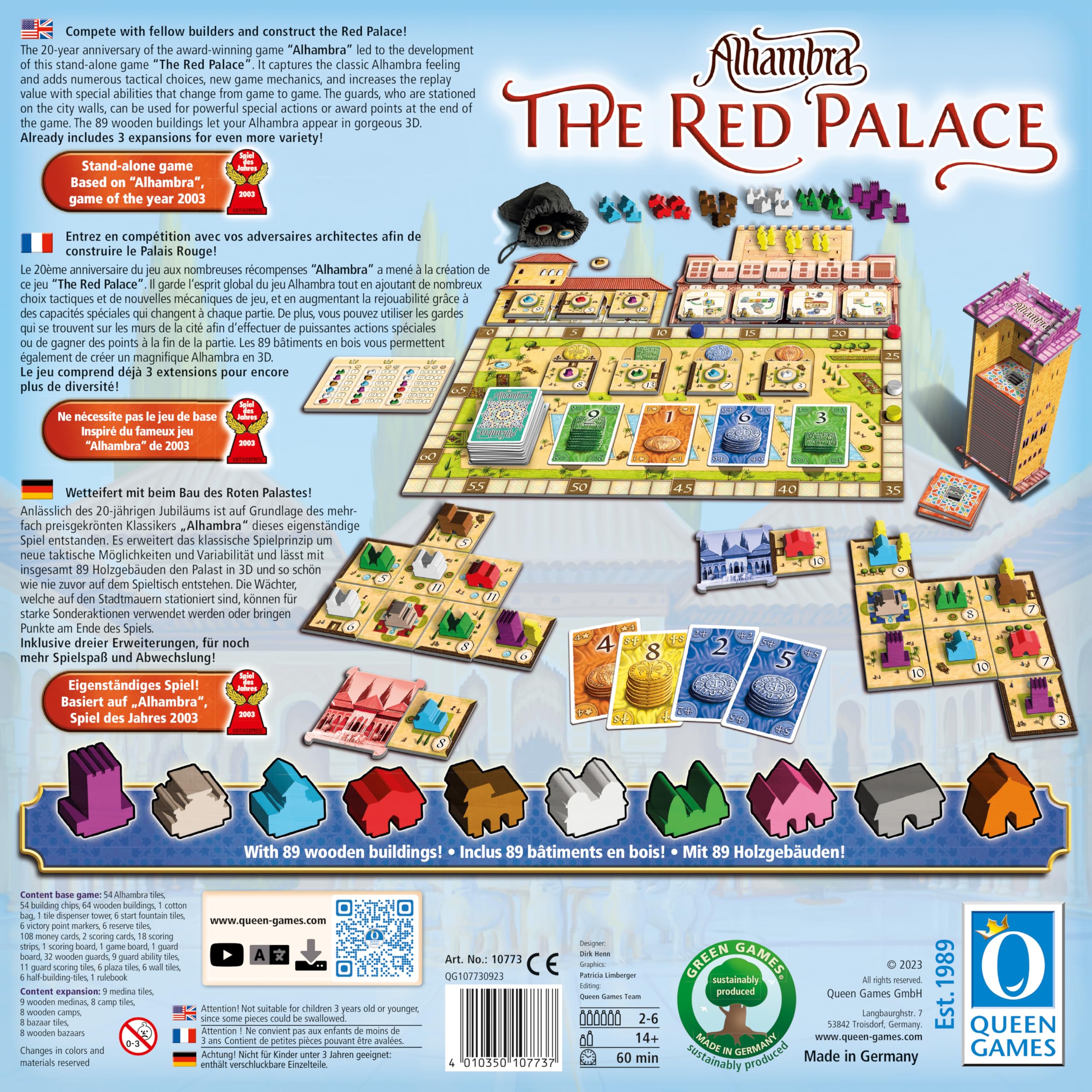 Queen Games - 10773 - Alhambra The Red Palace Board Game | Strategy Tabletop Game for Adults & Families | Perfect for Game Nights & Family Gatherings