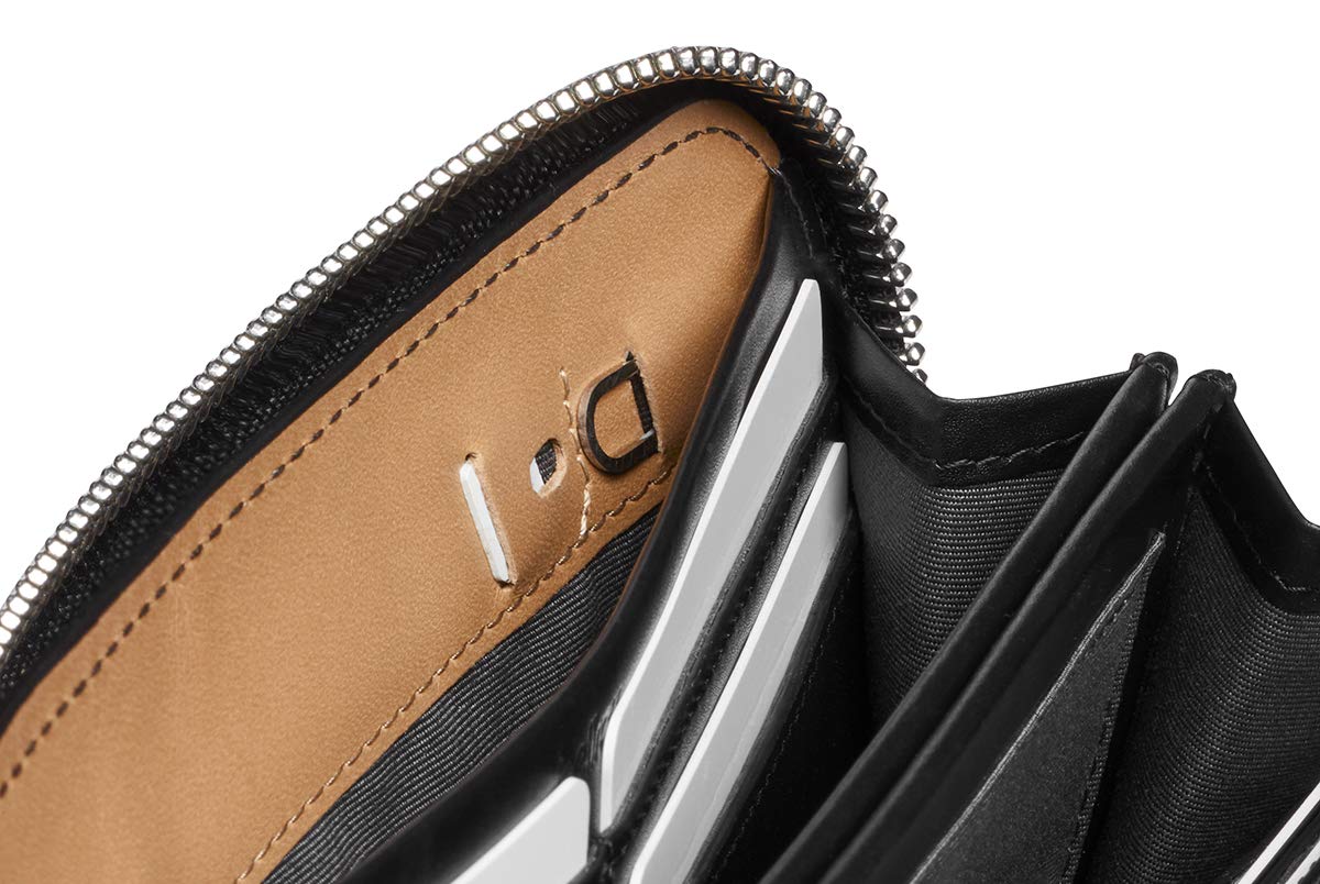 Bellroy Folio Premium Leather Wallet with Zipper Closure - Slim RFID Blocking Bifold Wallet for Men & Women, Perfect for Travel, Business & Everyday Use