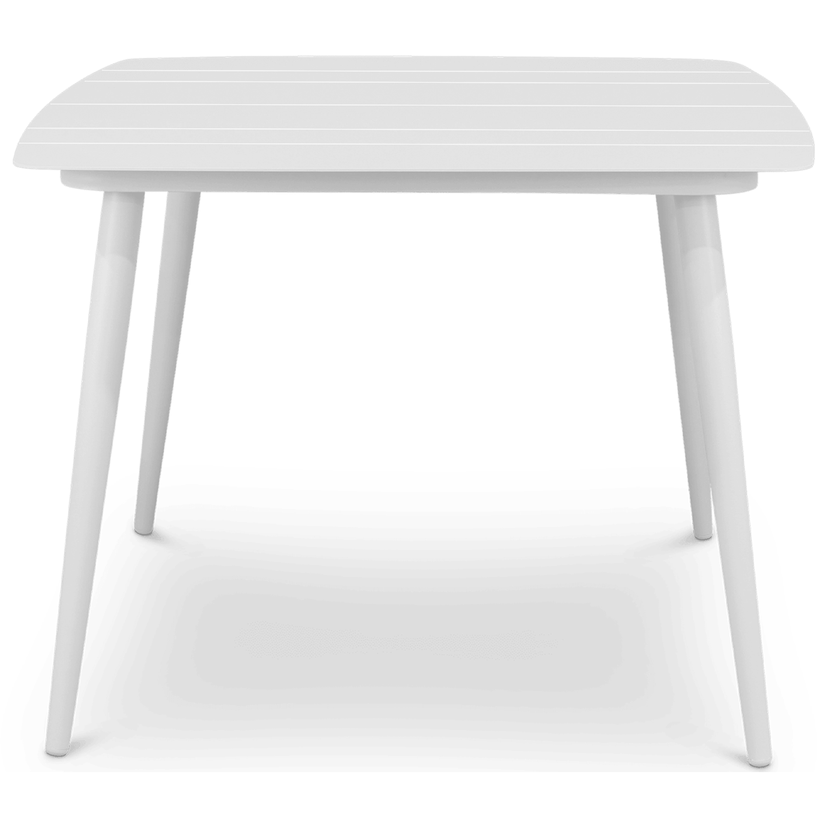 Amalfi Square 5-Piece Outdoor Dining Set with UV-Resistant Plastic Chairs in Arctic White - Perfect for Patio, Garden, and Backyard Entertaining