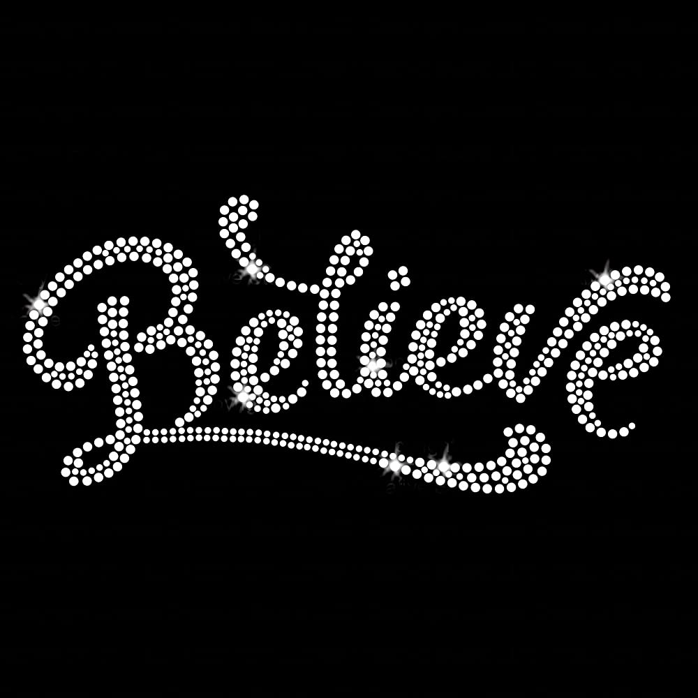 JCS Rhinestones Iron-On Crystal Transfers - Bold & Sparkly DIY Embellishments for T-Shirts, Jeans & Denim Jackets