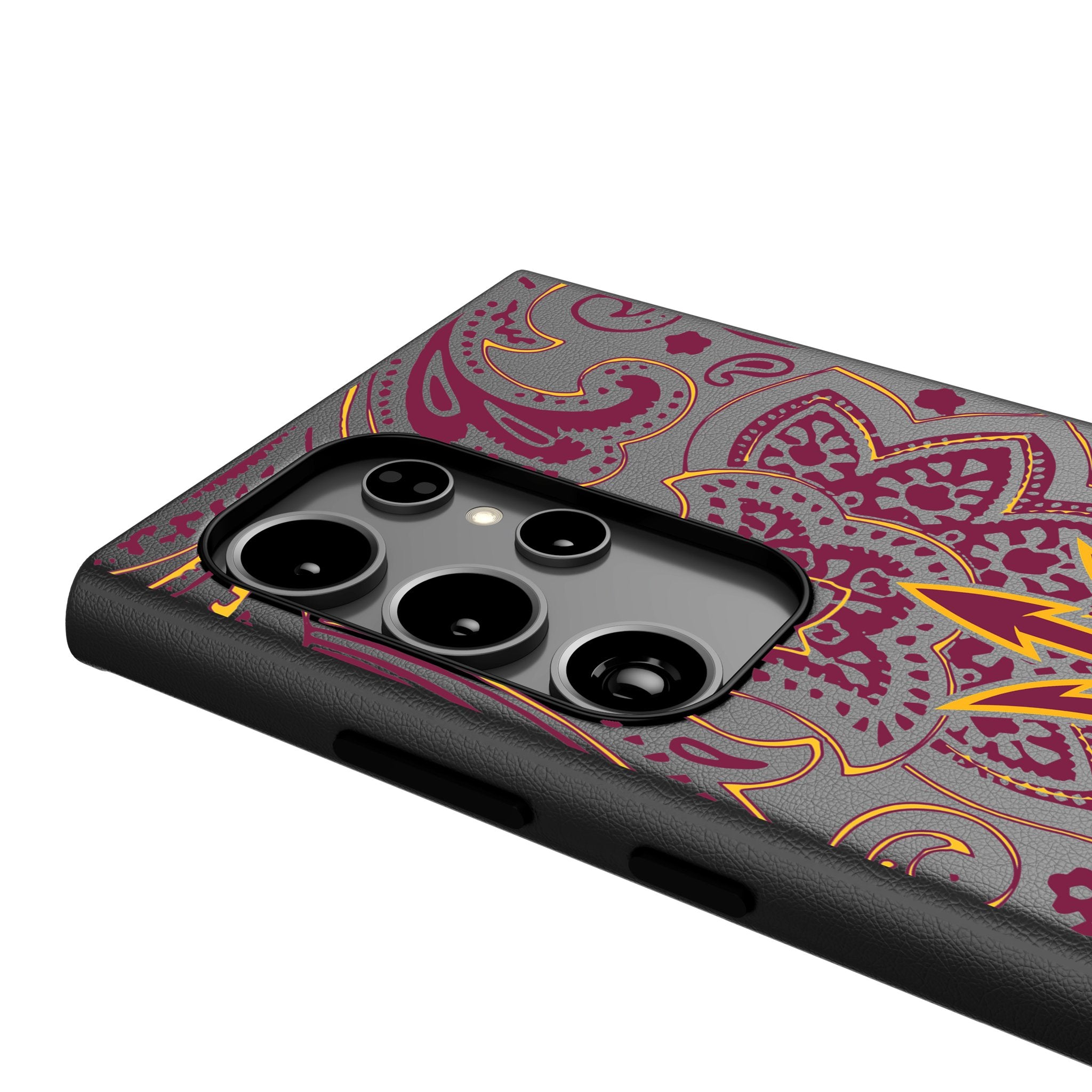 Arizona State University Sun Devils Paisley MagSafe Compatible Phone Case for Samsung Galaxy S23/S22/S21 - Perfect for Game Days & Campus Life