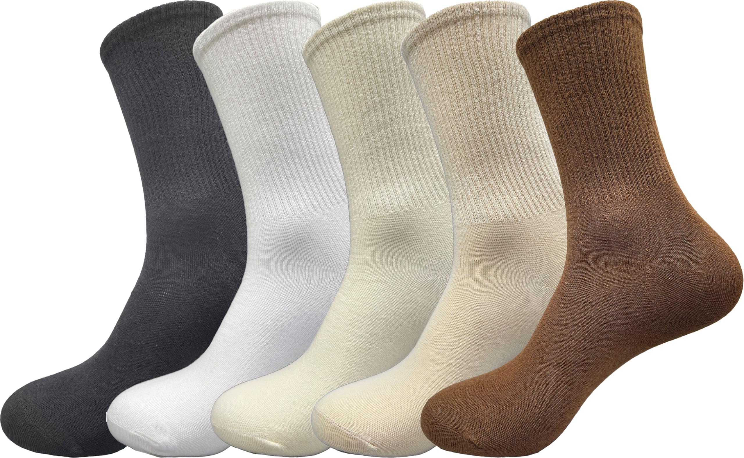 Solid Color Crew Socks for Women & Men - Soft Cotton Candy Colored Boot & Dress Socks - Perfect for Work, Casual Wear & Fashion Outfits