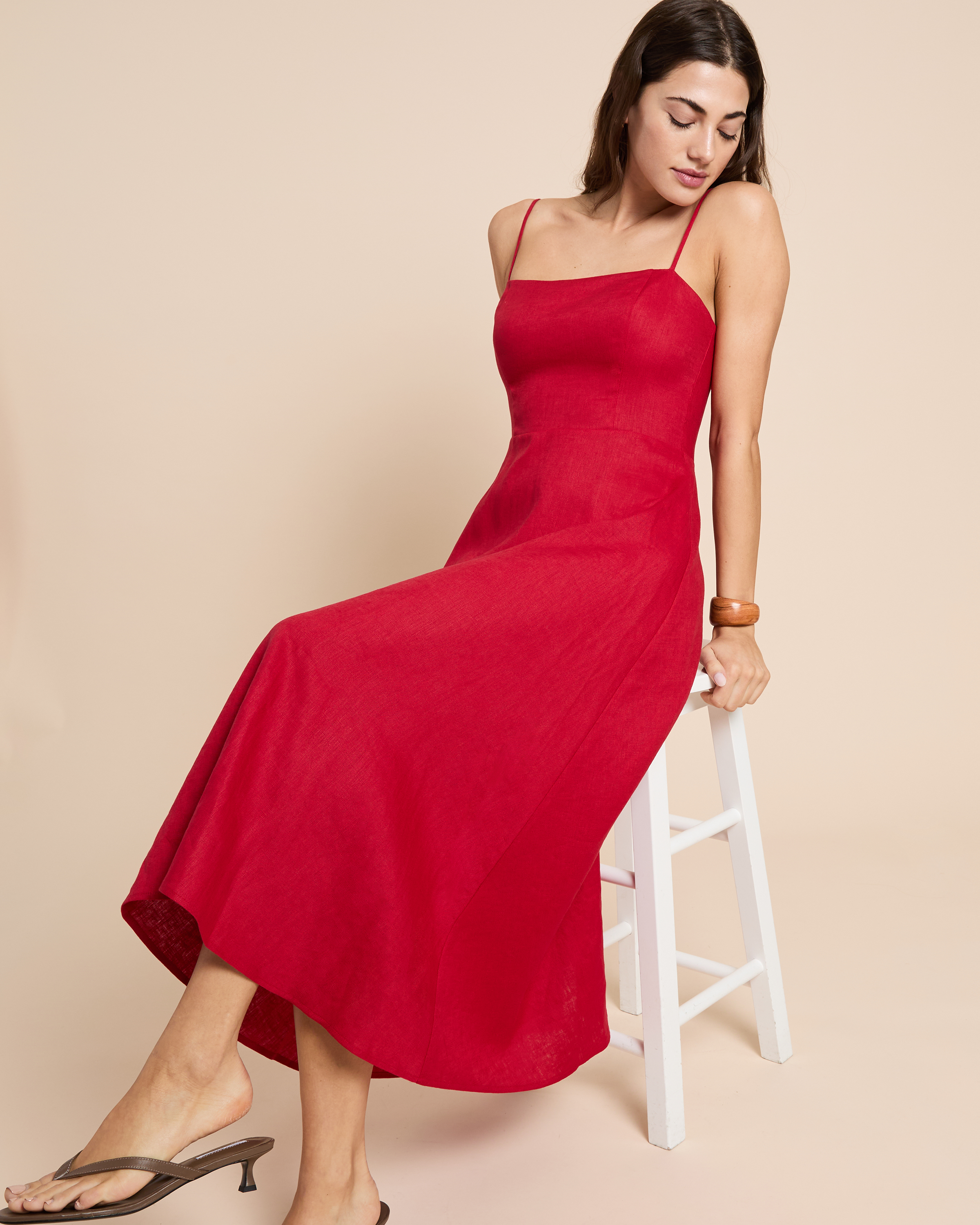 Khalani Women's Linen Dress - Breathable Summer Maxi Dress for Beach, Vacation & Casual Wear | Lightweight & Comfortable Linen Fabric