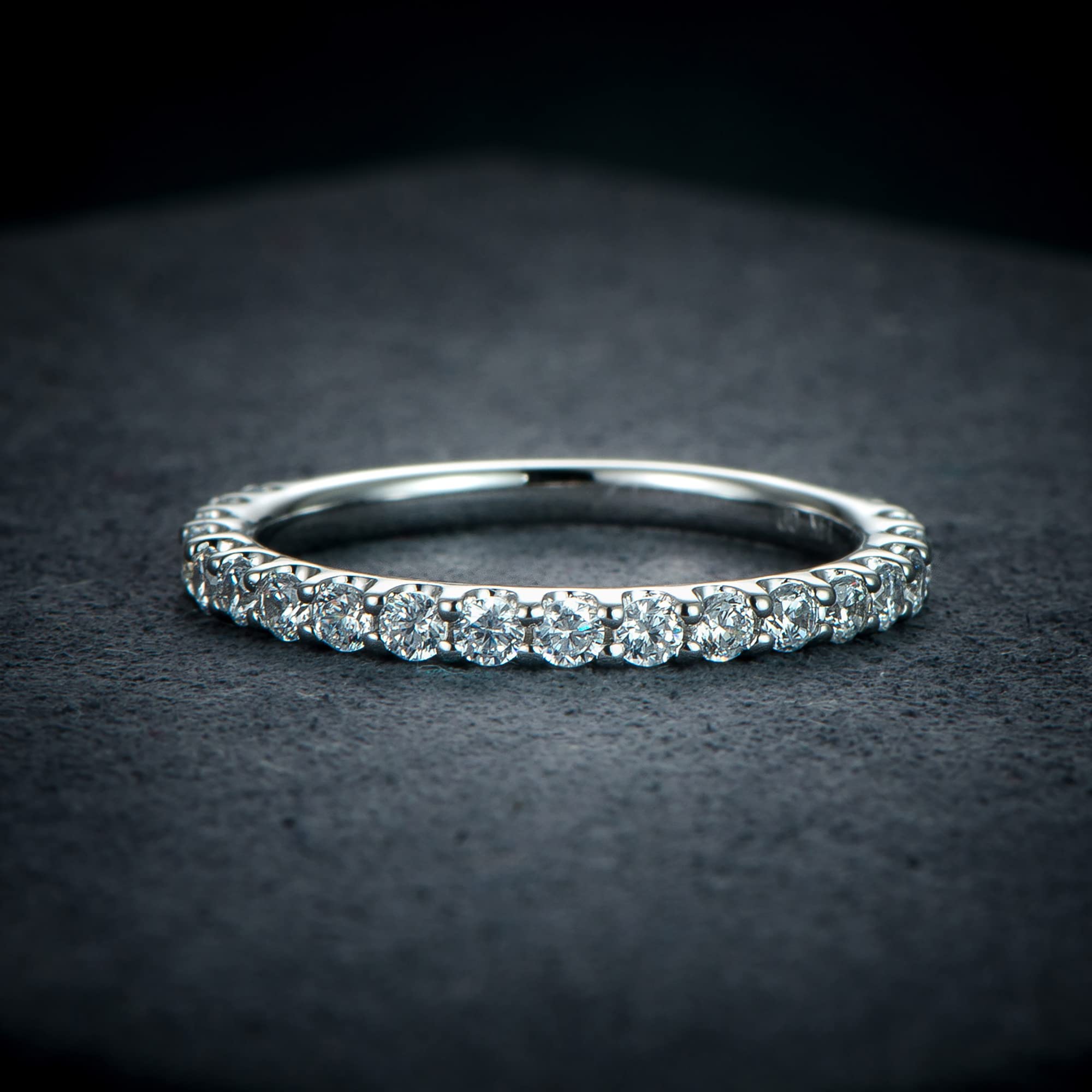 14K Solid Gold Moissanite Eternity Ring for Women - 2.5mm Wedding Band, Engagement Ring, Anniversary Gift | Perfect for Bridal Jewelry, Proposals & Special Occasions