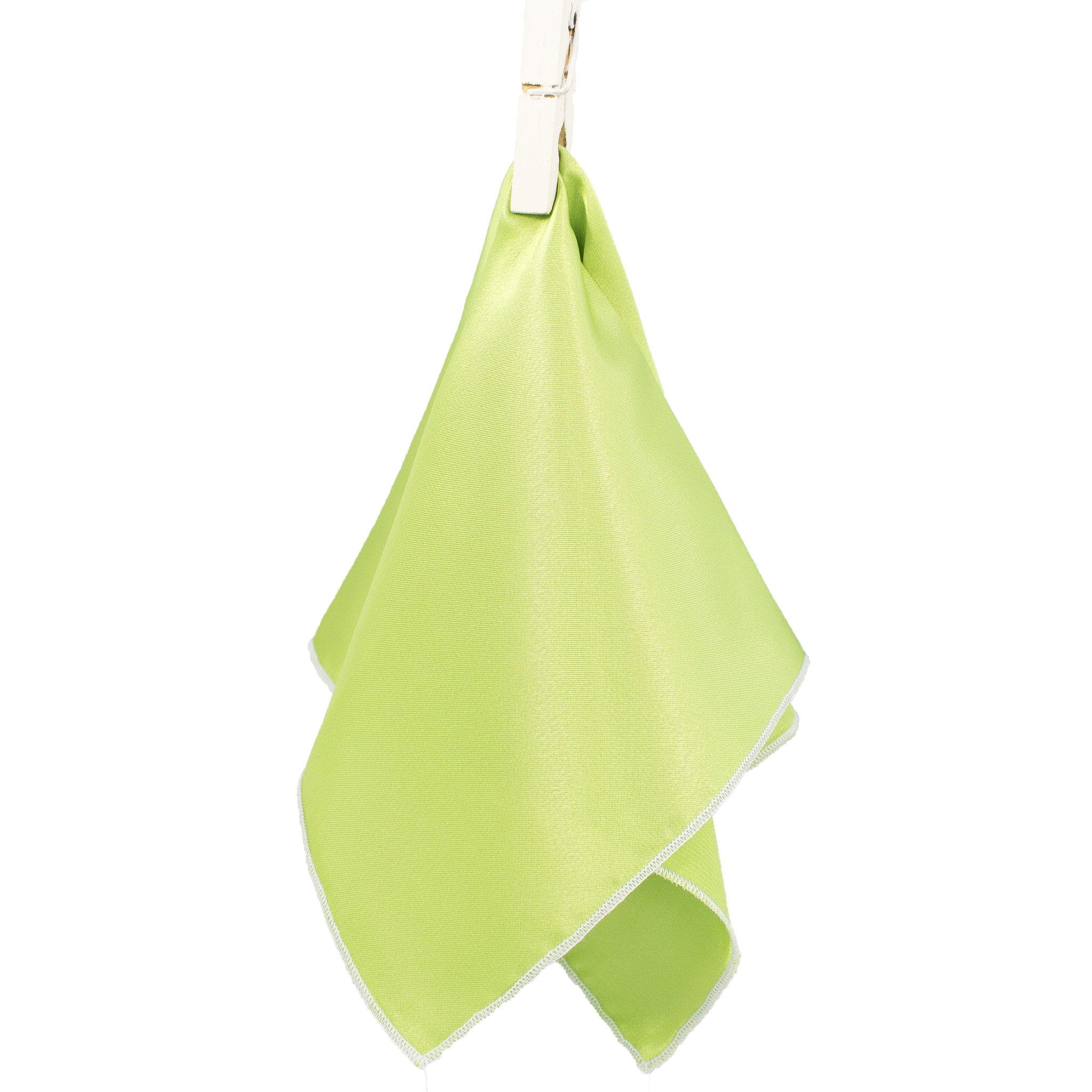 Avalon Green Merrow Stitch Pocket Square 11x11 Inches - Premium Handkerchief for Men's Suits, Weddings & Formal Events