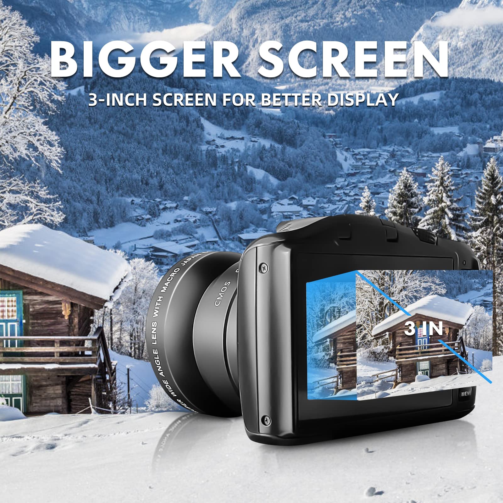 4K Ultra HD 48MP Digital Camera with Wide Angle Lens & 16x Zoom - 3