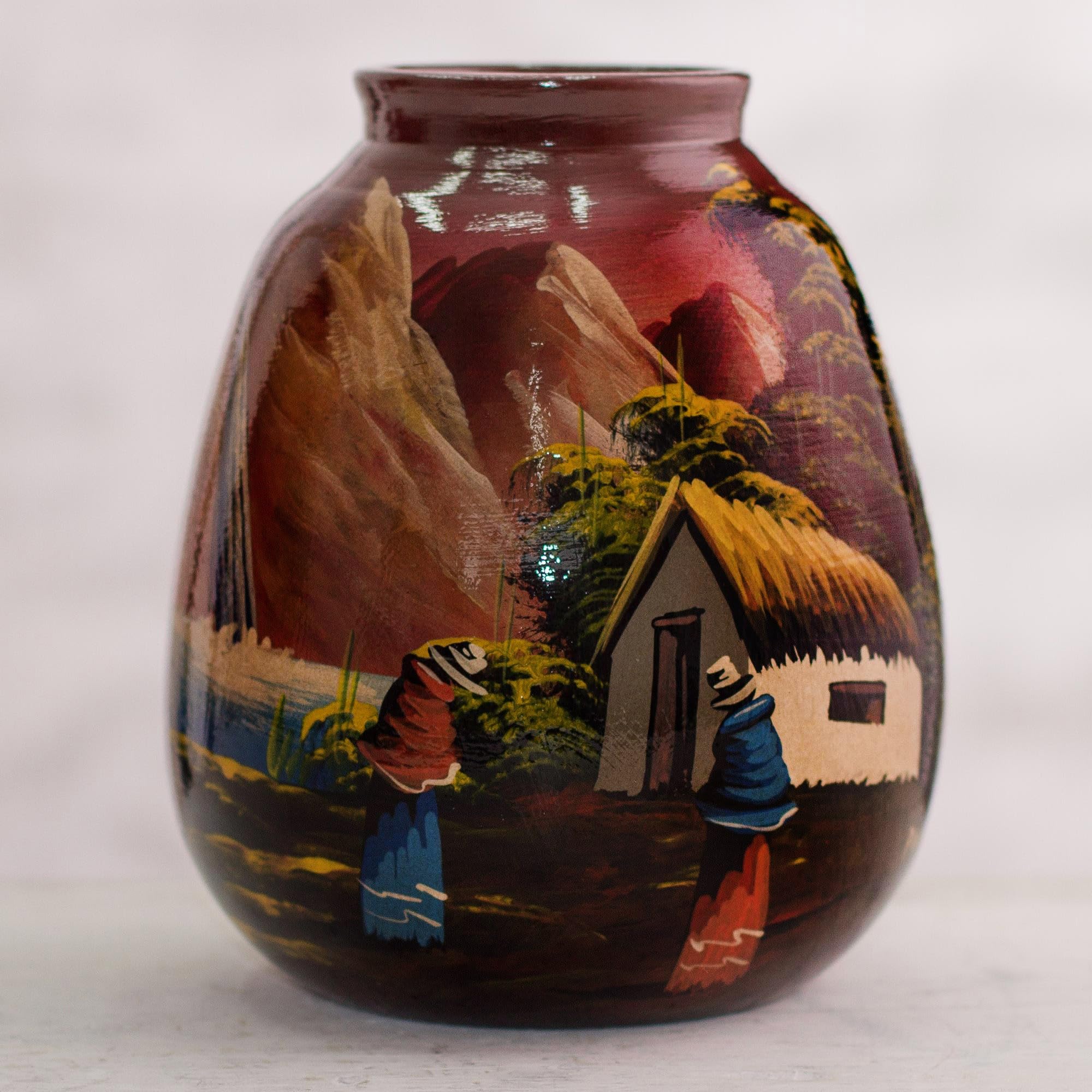 NOVICA Handmade Cottage Ceramic Vase - Elegant Home Decor for Living Room, Dining Table & Wedding Centerpieces | Free Shipping