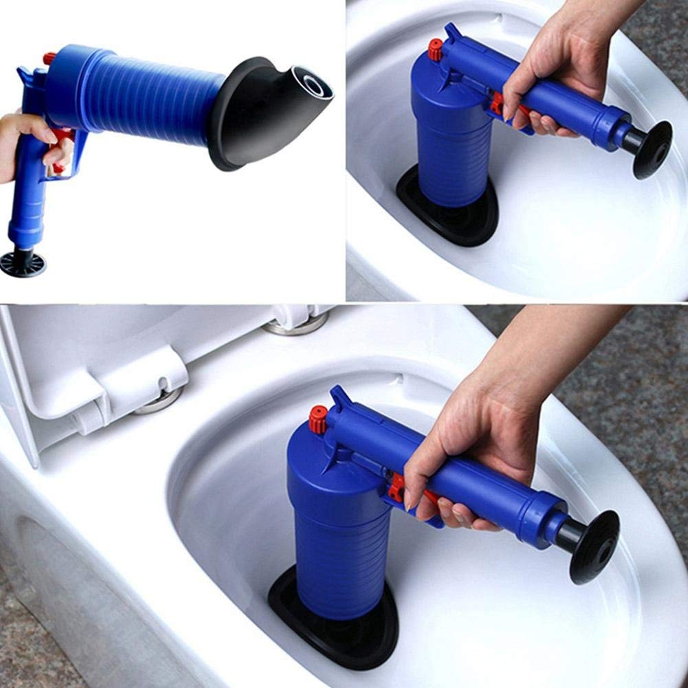 High Pressure Air Drain Blaster - Powerful Drain Clog Remover & Sink Plunger for Bathroom, Toilet, Shower, Kitchen - Unclog Pipes Fast in Bathtubs, Sinks & Drains - Ideal for Home Plumbing Emergencies & Routine Maintenance