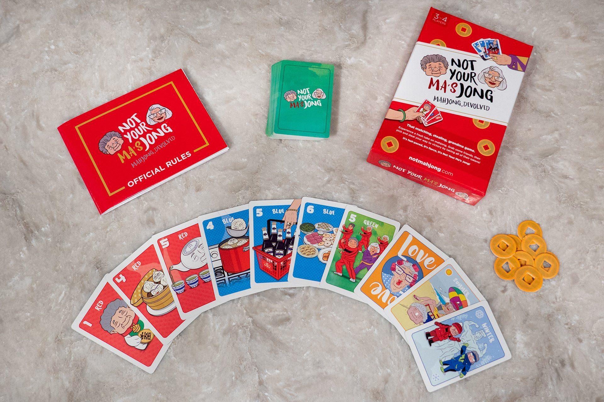 Not Your Ma's Jong - Premium Mahjong Set for Adults | Traditional Chinese Tile Game for Family & Friends | Perfect for Game Nights, Parties & Cultural Events