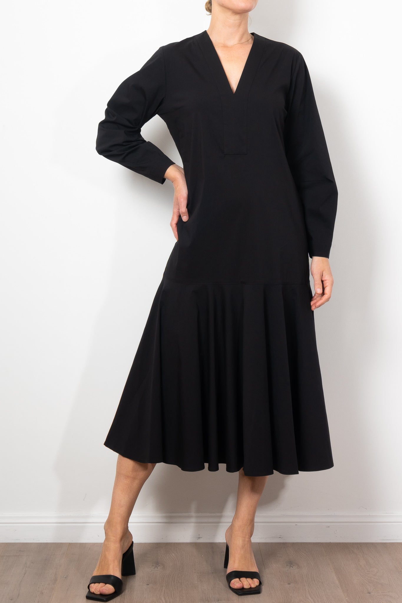Mela Purdie Bell Sleeve Dress - Elegant Floral Print Microfiber Midi Dress for Women | Perfect for Parties, Weddings & Date Nights