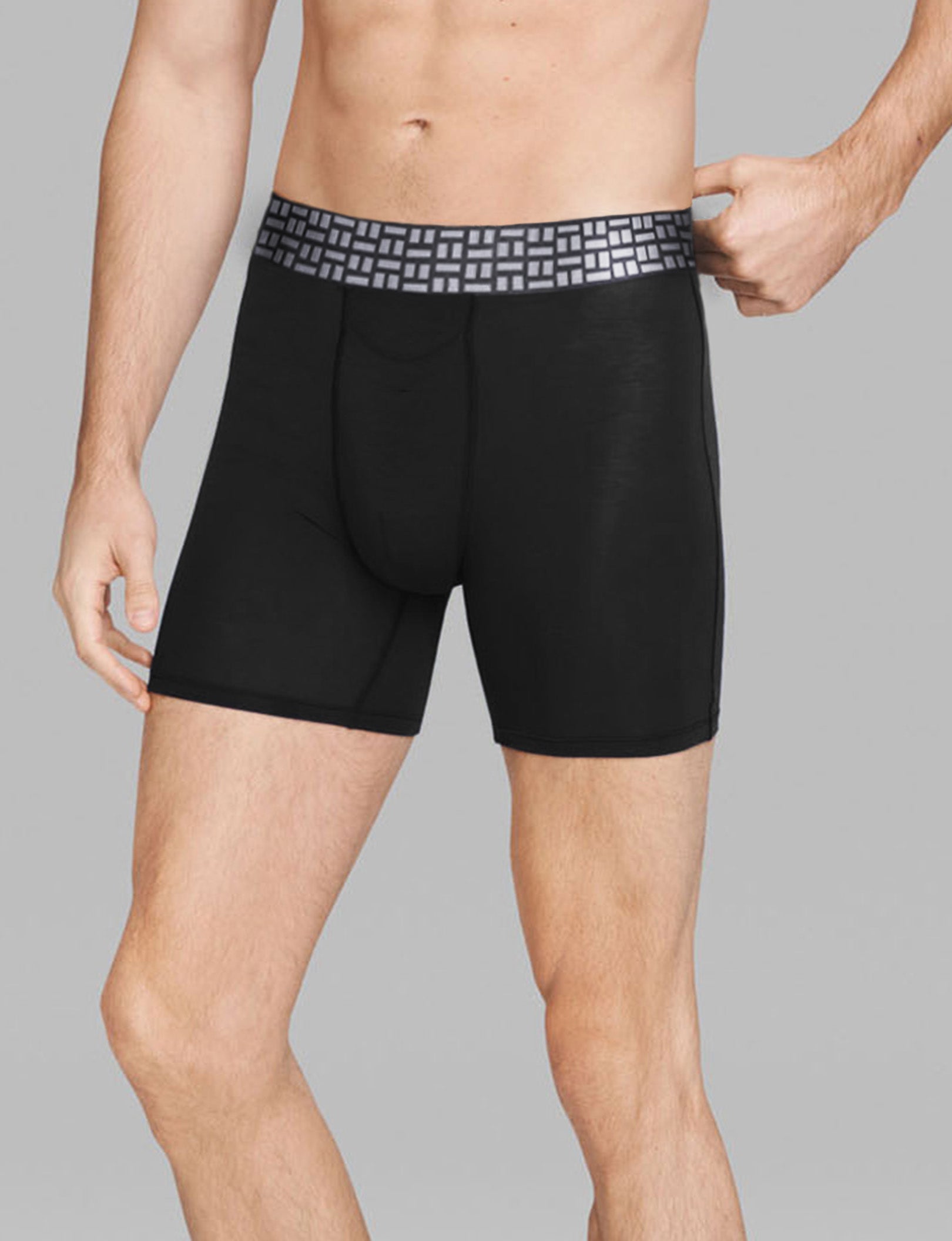 Apollo Mid Length Boxer Briefs - 6 Pack (3 Pairs) - Soft Breathable Men's Underwear for All-Day Comfort - Perfect for Workout, Travel & Everyday Wear