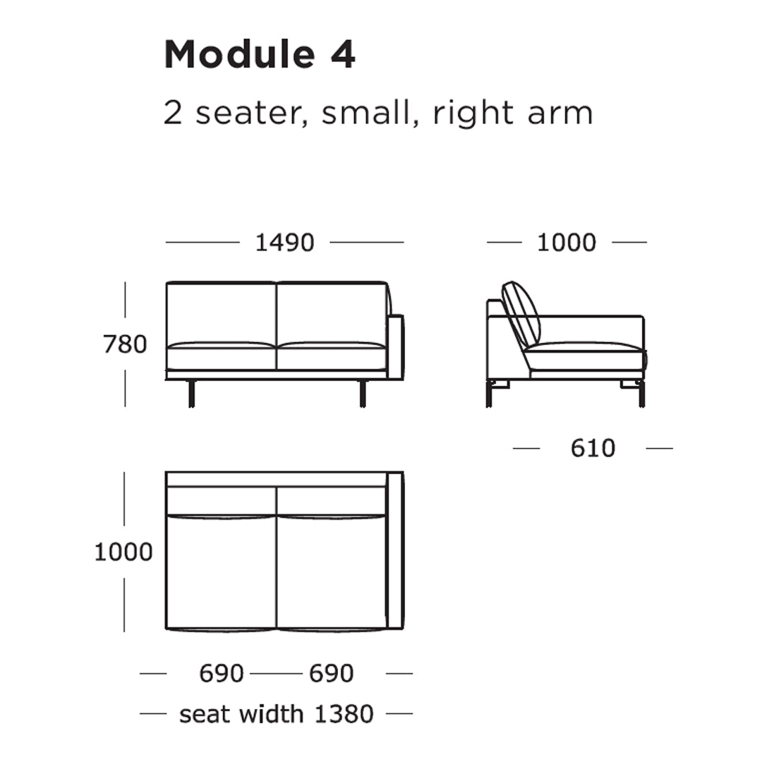 Modular Sofa Set - Edge V1 with 8 Configurable Sections for Modern Living Room & Office Spaces