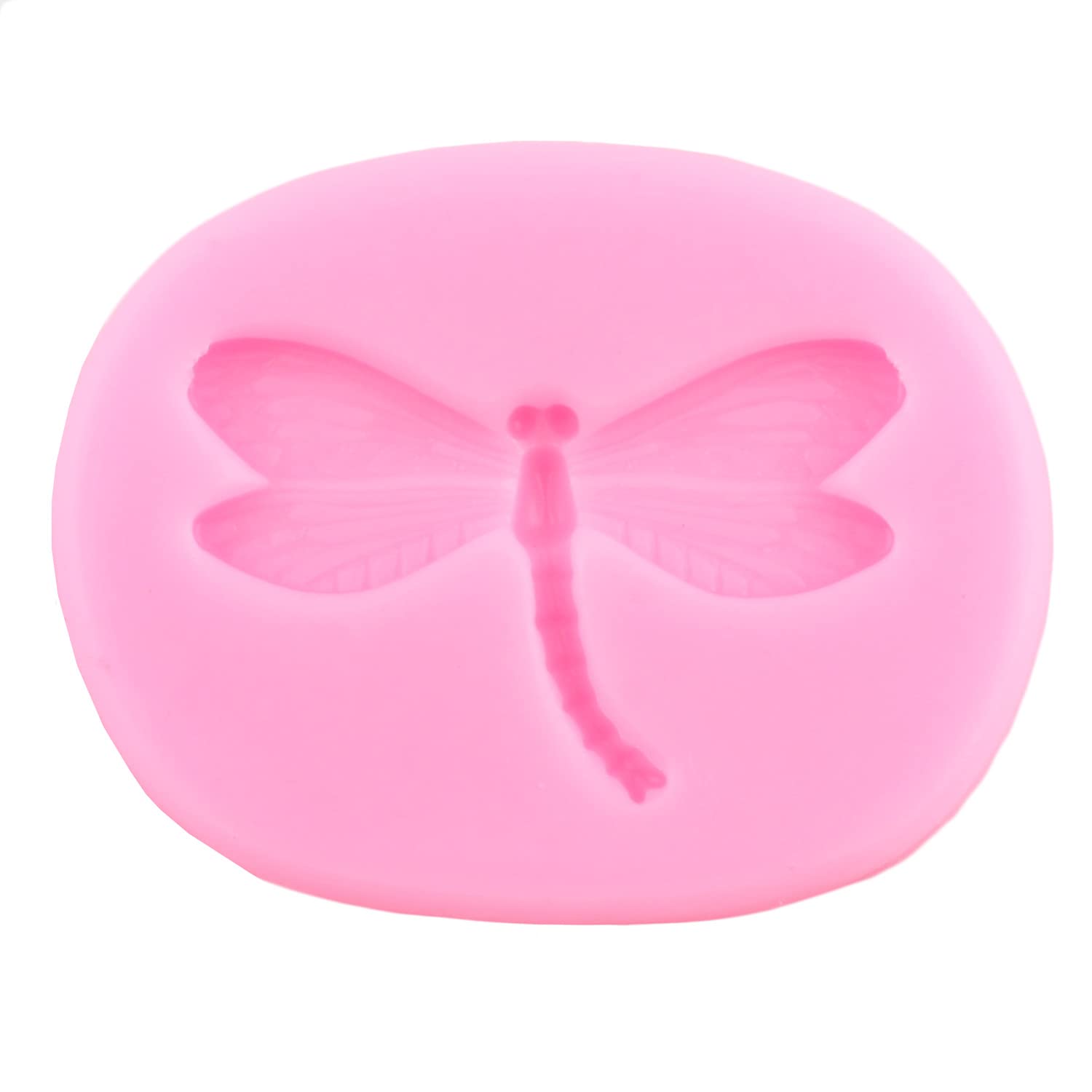 ZiXiang 4-Piece Dragonfly Silicone Mold Set for Candy, Chocolate, Fondant - Perfect for Cupcake Toppers, Polymer Clay, Gum Paste & Cake Decorating - Ideal for Birthday Parties, Wedding Cakes & DIY Baking Projects