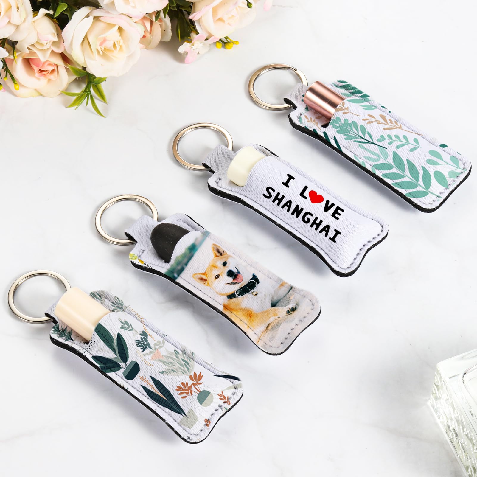 Custom Photo & Text Lip Balm Holder Keychain - Personalized Chapstick Keychain for Women - Great for Gifts, Promotions & Everyday Carry (Home, Office, Gym, Travel)