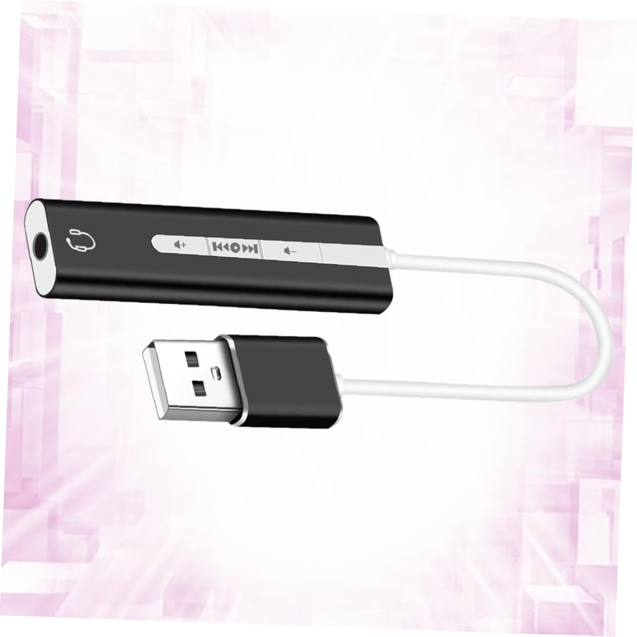 HOMSFOU USB 3.1 External Sound Card for Laptop - 7.1 Channel Stereo Audio Adapter with Micro USB & Headphone Jack - Perfect for Gaming, Streaming, and Conference Calls