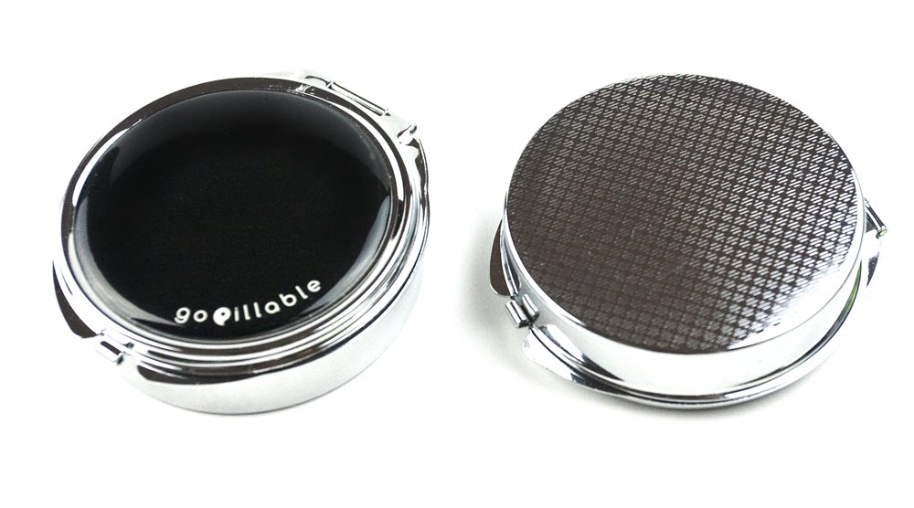 Black Single Compartment Pill Box - Compact Travel Pill Case for Purse or Pocket | Perfect Medication Organizer for Daily Use & On-the-Go