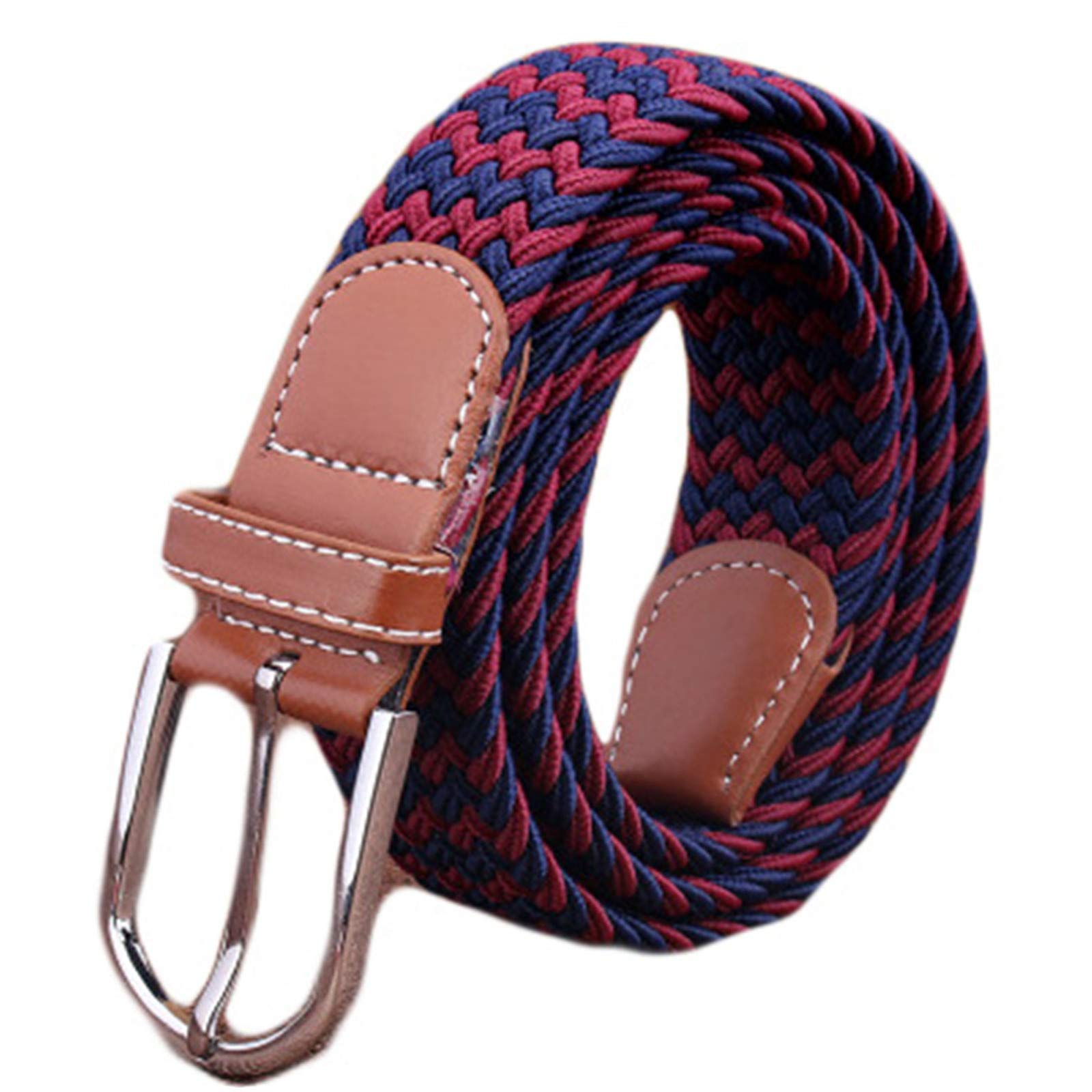 Andongnywell Men's Woven Stretch Braided Belt - Adjustable Casual Jeans Belt for Pants | Perfect for Office, Casual Wear & Daily Outfits