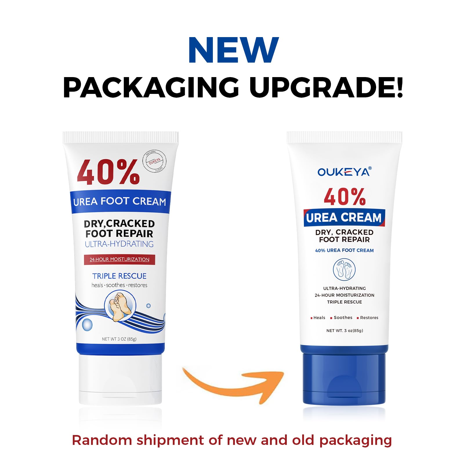 40% Urea Cream for Dry Cracked Hands & Feet - Maximum Strength Moisturizing Lotion (3 Oz Tube) - Ideal for Cracked Heels, Rough Skin & Severe Dryness Relief