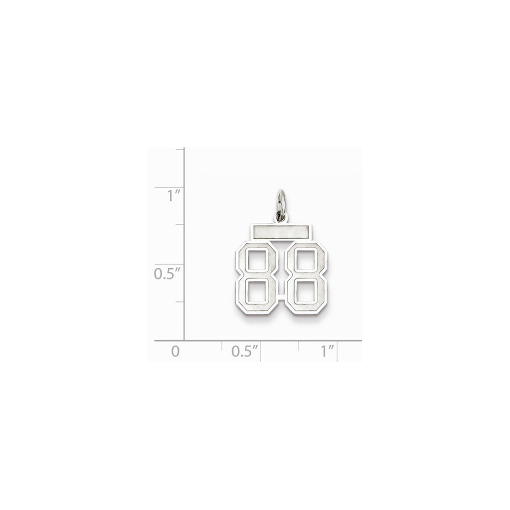 Jewels By Lux Sterling Silver Small Satin Number 0 Charm - Elegant Jewelry for Birthdays, Anniversaries & Special Occasions
