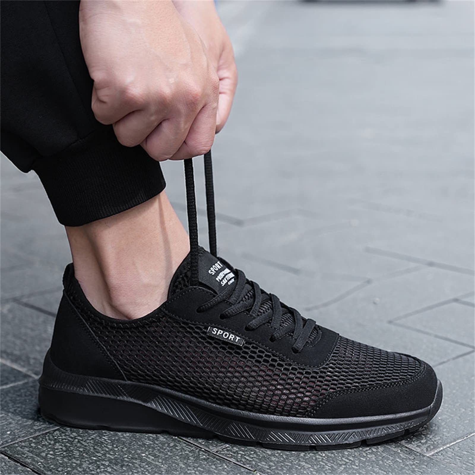 Men's Lightweight Breathable Running Shoes - Outdoor Sports Tennis & Hiking Sneakers for Trekking, Walking & Gym Workouts | Comfortable Athletic Shoes for Men