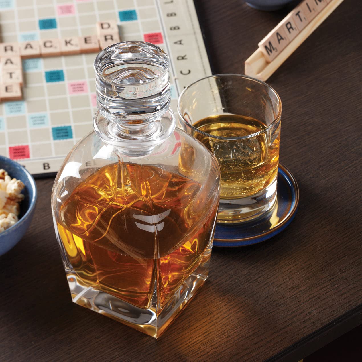 Lenox Tuscany Classics Personalized Crystal Whiskey Decanter Set with 2 Engraved Glasses - Custom Engraved Bourbon Scotch Liquor Decanter for Home Bar - Perfect Gift for Whiskey Lovers & Elegant Entertaining