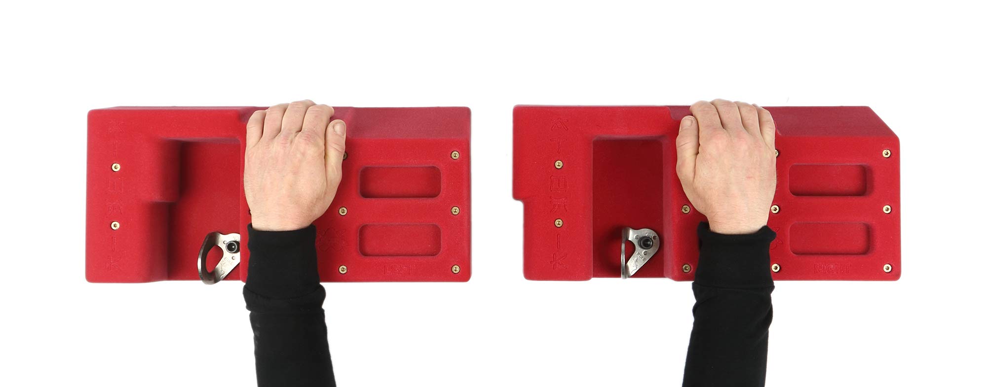 Atomik Red 2-Row Rock Climbing Hangboards - Dual Grip Training Holds for Strength & Endurance - Perfect for Home Gym & Indoor Climbing