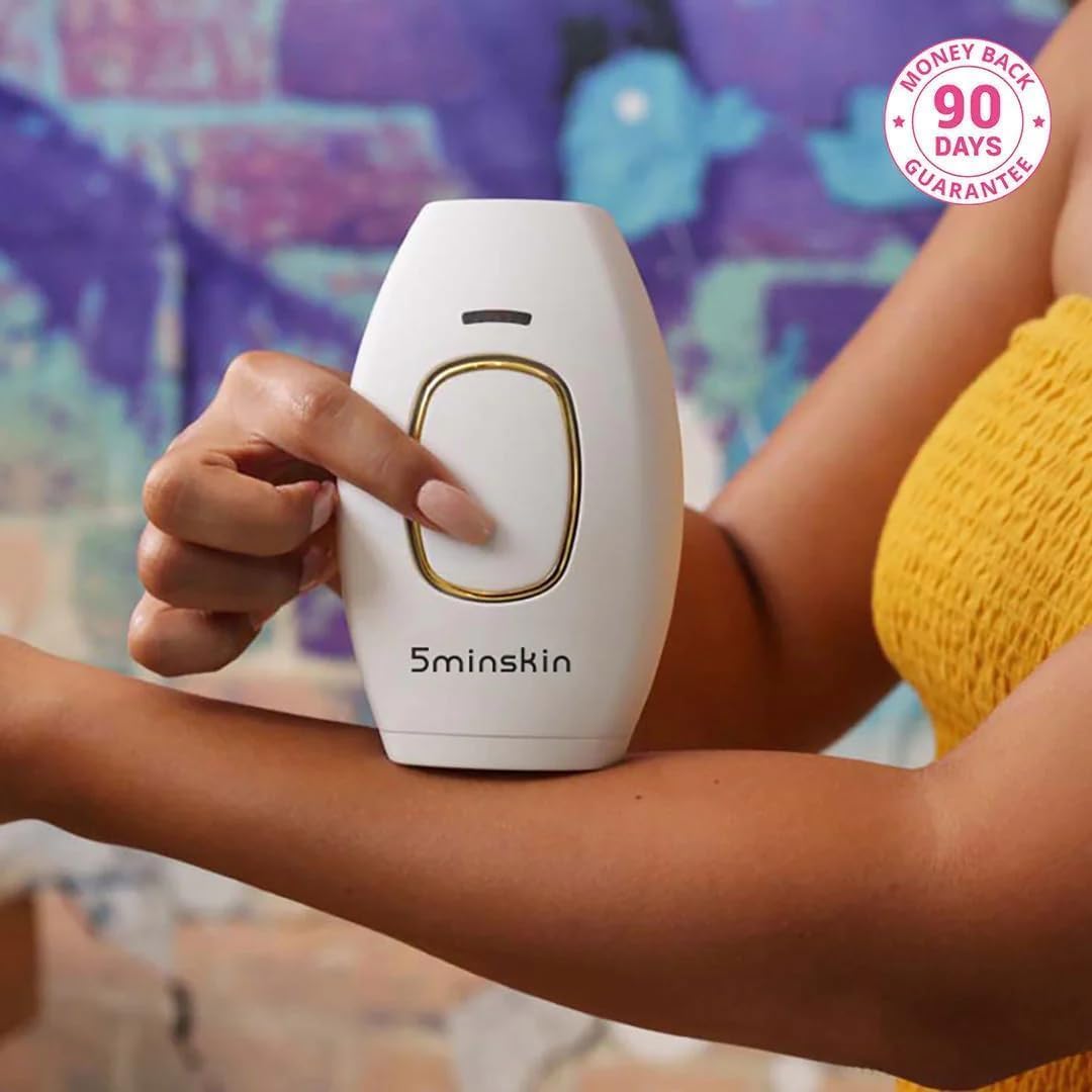 Permanent Hair Removal Device for Women & Men - At-Home IPL Laser Hair Remover for Face, Upper Lip, Arms, Legs, Armpits | Painless & Effective for Smooth Skin | Perfect for Pre-Wedding, Beach Vacation & Daily Skincare Routine