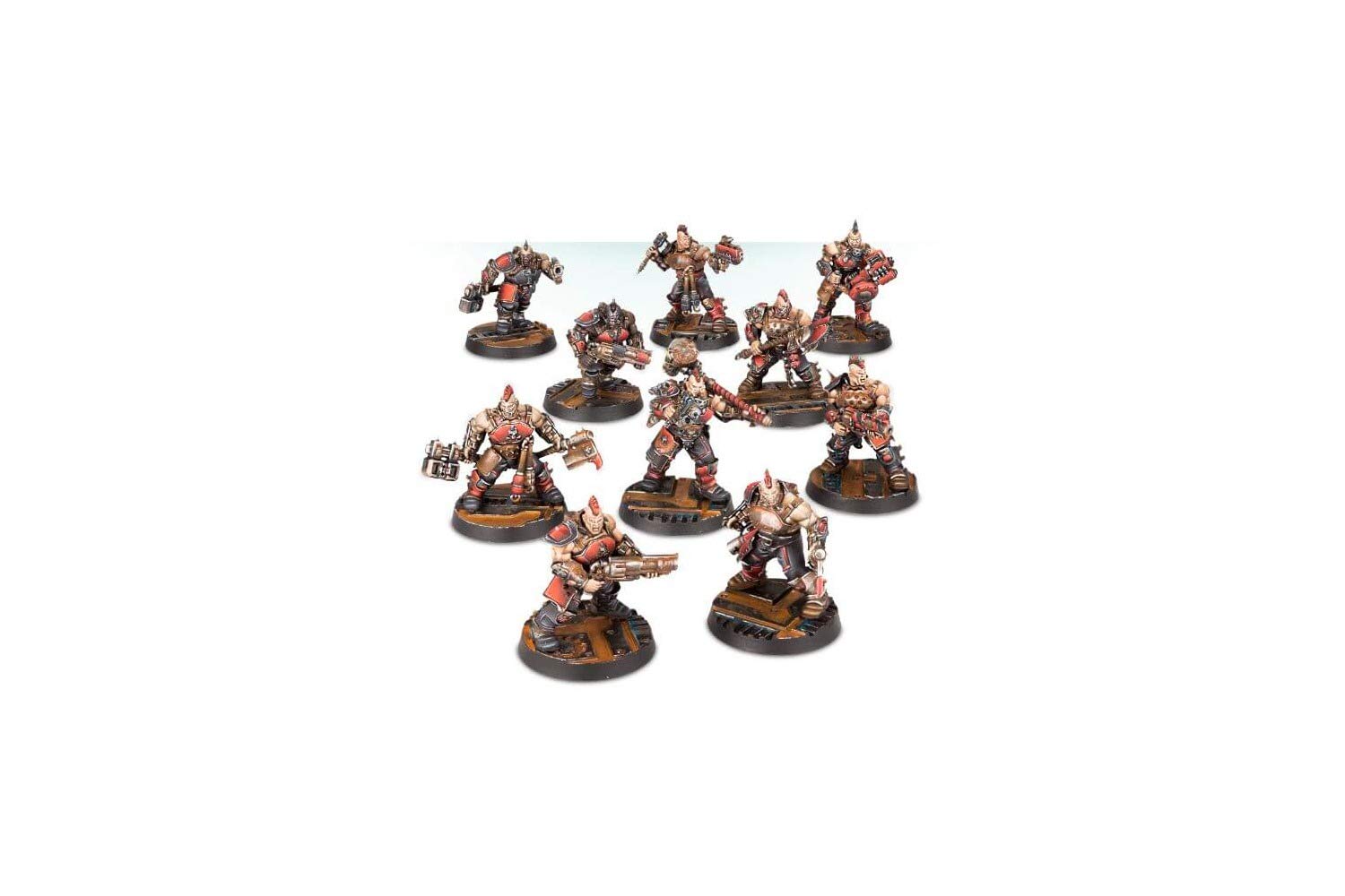 Games Workshop Necromunda Goliath Gang Miniature Set - 28mm Scale Wargaming Miniatures for Tabletop Battles - Perfect for Warhammer 40K & Sci-Fi RPG Scenarios