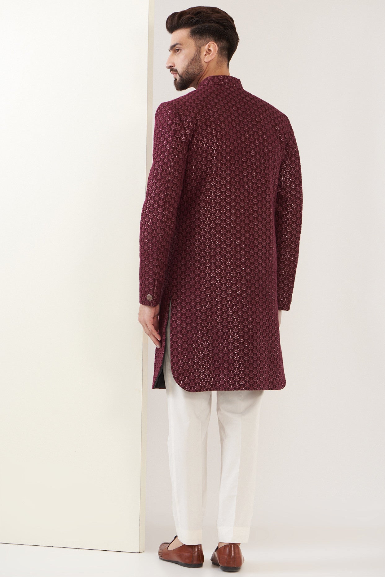 Elegant Maroon Royal Cut Indo-Western Dress for Women | Perfect for Weddings, Parties & Special Occasions