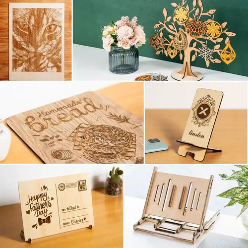 xTool Basswood Plywood 12x12x1/8 Inch - Premium Craft Wood for Laser Cutting, Woodworking & DIY Projects - Perfect for Home Decor, Model Making and Art Crafts