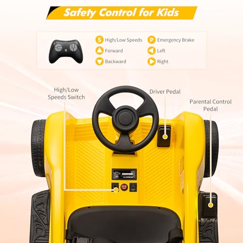GARVEE 24V Kids Electric Ride-On Car - 2 Seater 4-Wheeler Toy with 2x120W Motors, 200 lbs Capacity, Parent Remote Control & 2 Driving Modes - Includes Music, USB Port & Storage Box - Perfect for Outdoor Play, Birthday Gifts & Family Fun