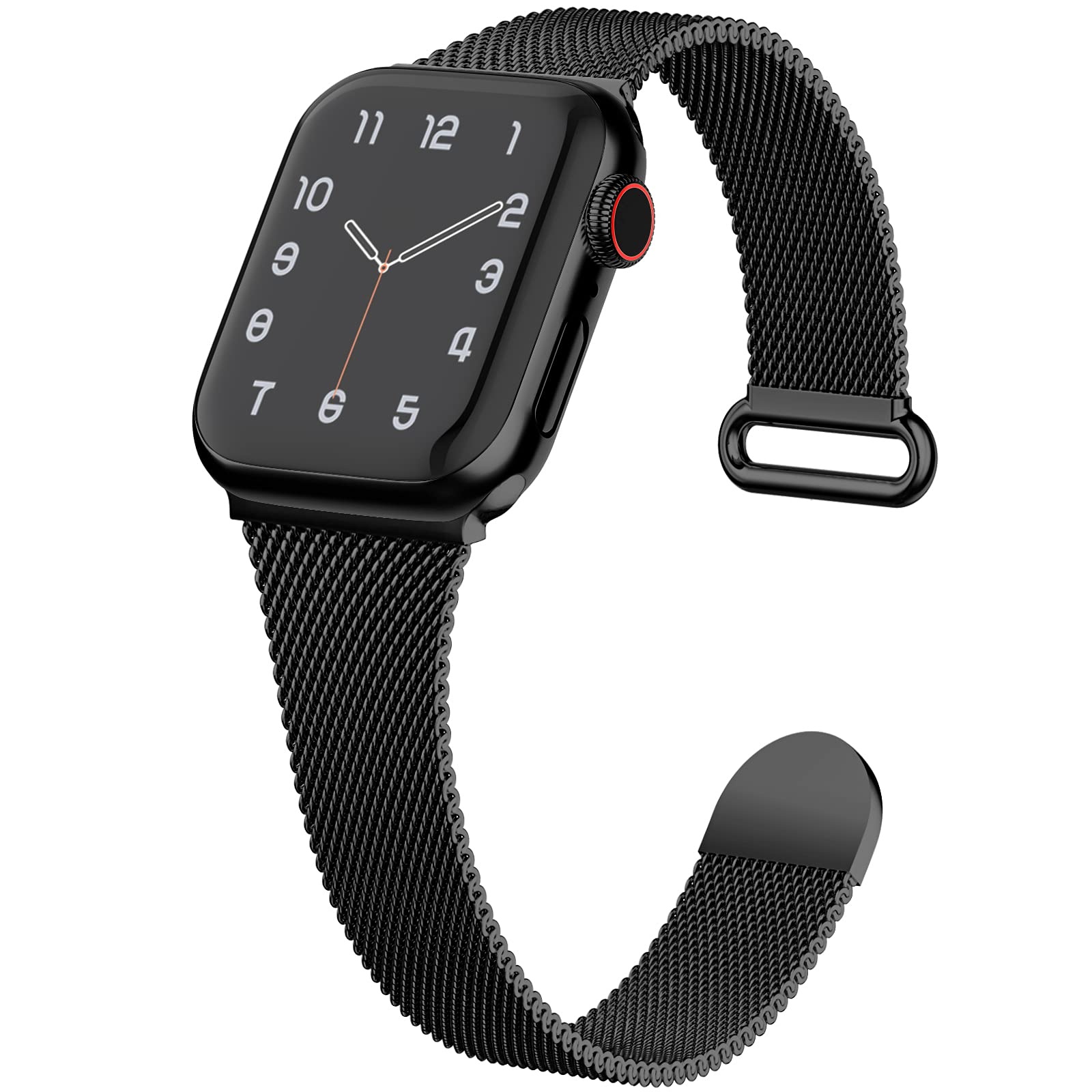 ShunDee Slim Stainless Steel Mesh Watch Band for Apple Watch Series 1-8 & SE - Magnetic Clasp Replacement Strap for 38mm 40mm 41mm 42mm 44mm 45mm iWatch - Perfect for Women's Fashion, Work & Everyday Wear