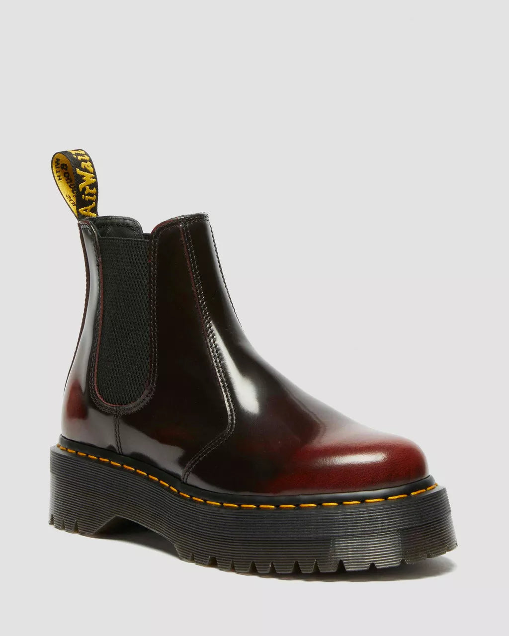 2976 Quad Cherry Red Arcadia Chelsea Platform Boots for Women - Stylish & Comfortable Ankle Boots for Fall/Winter, Office, Party & Casual Outfits